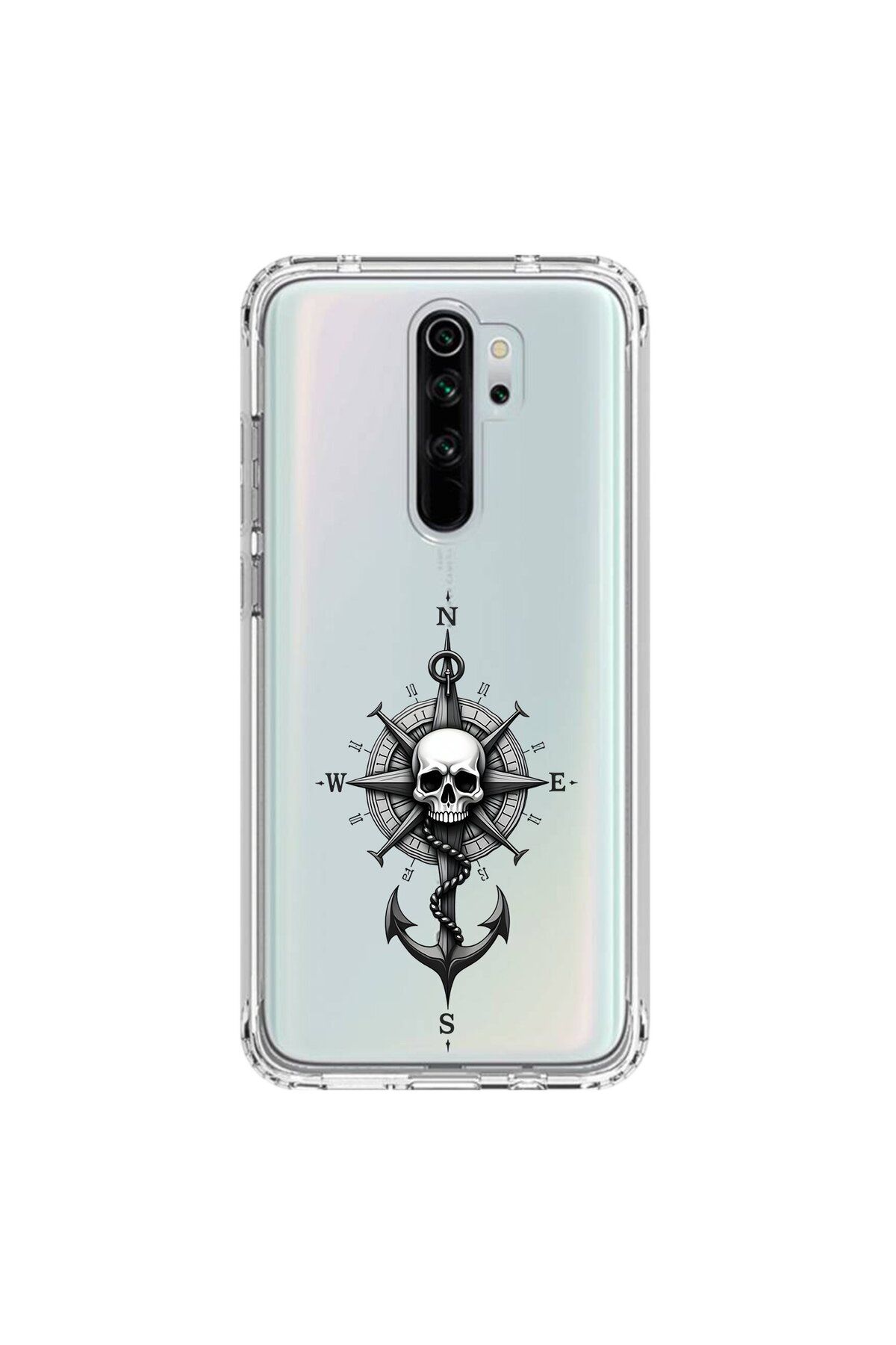 Dali Design Xiaomi Redmi Note 8 Pro Uyumlu Şeffaf Kılıf Pirate 5 Tasarımlı