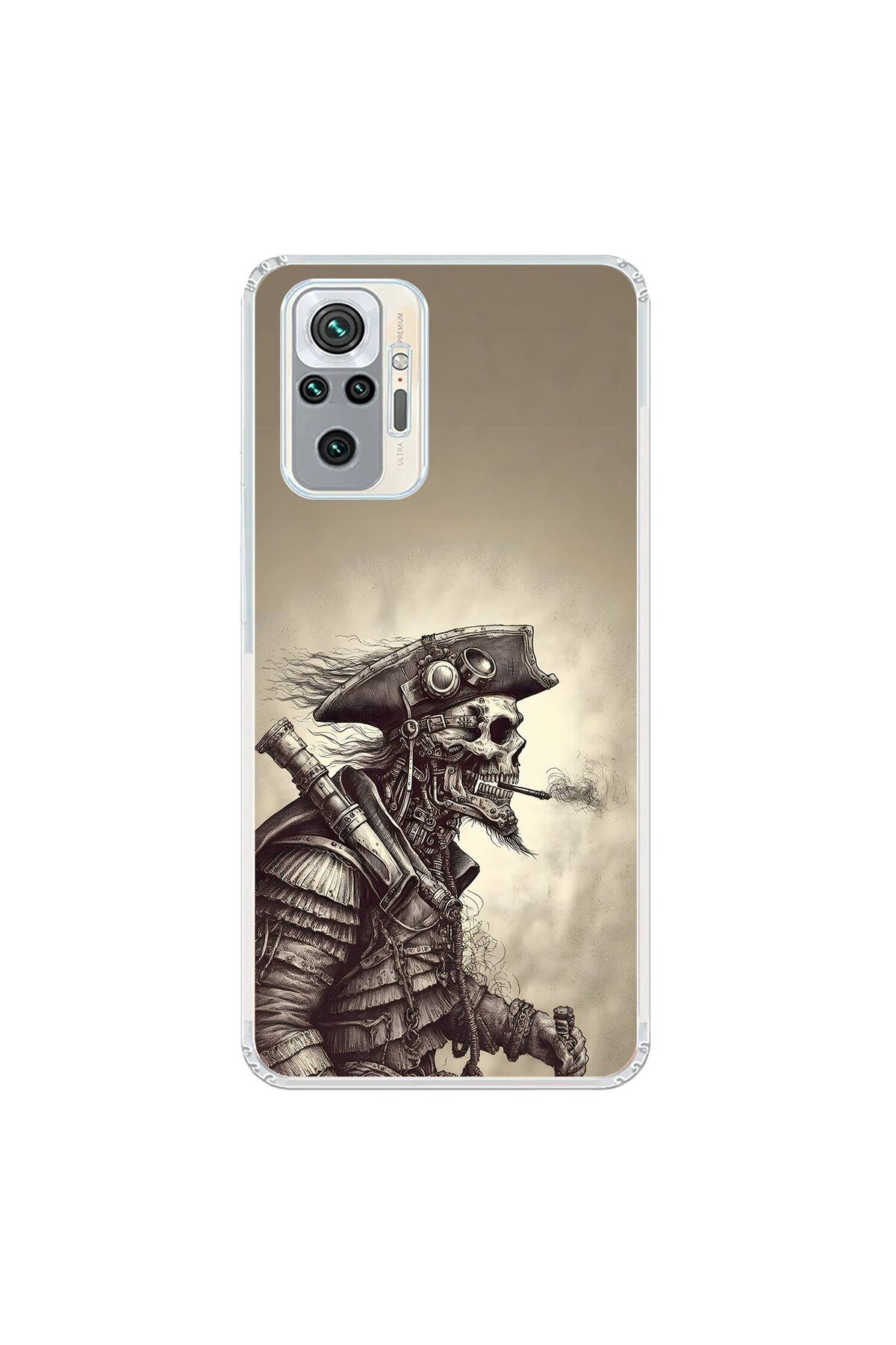 Dali Design Xiaomi Redmi Note 10 Pro Uyumlu Şeffaf Kılıf Pirate 1 Tasarımlı