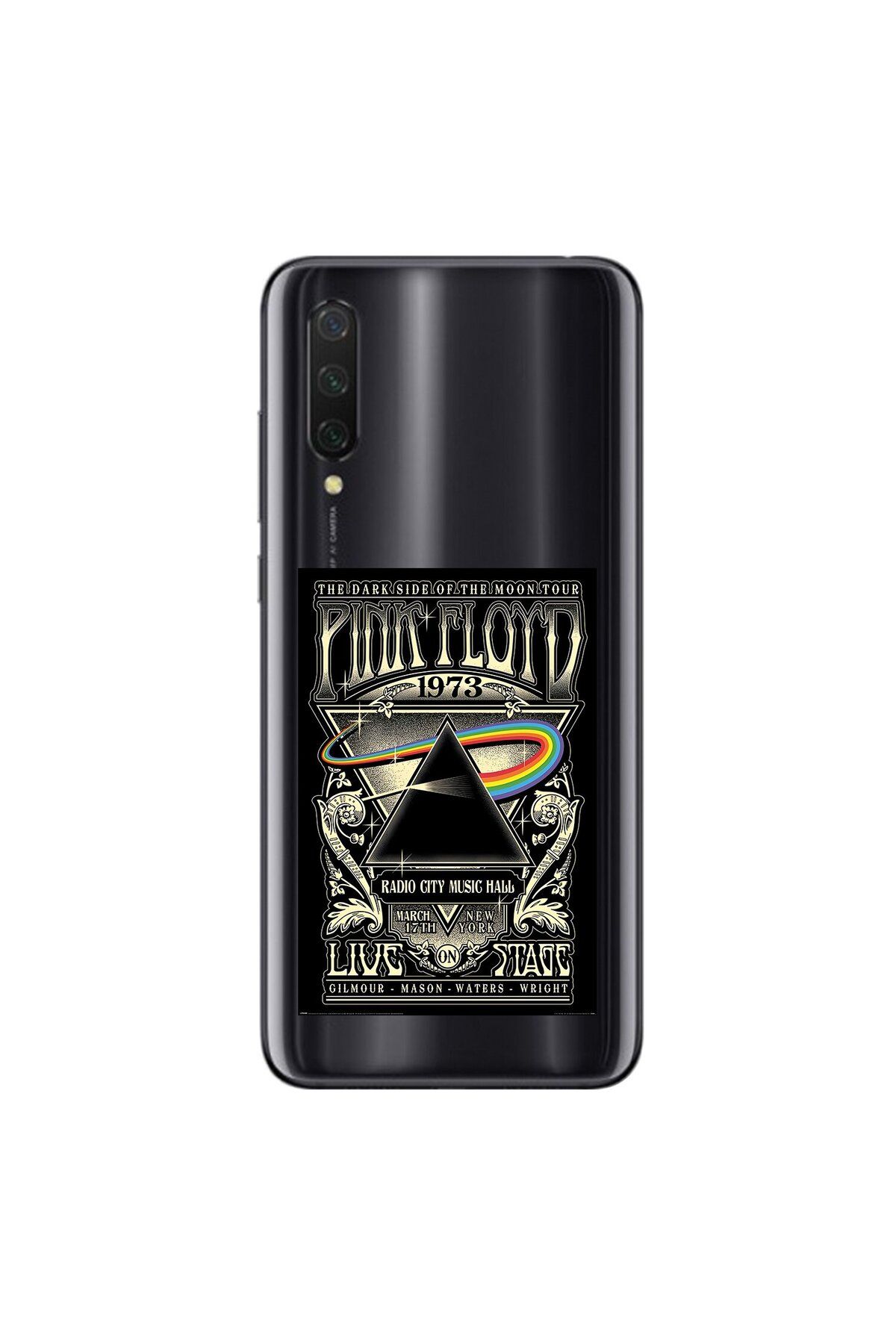Dali Design Xiaomi Mi 9 Lite Uyumlu Şeffaf Kılıf Pink Floyd Tasarımlı