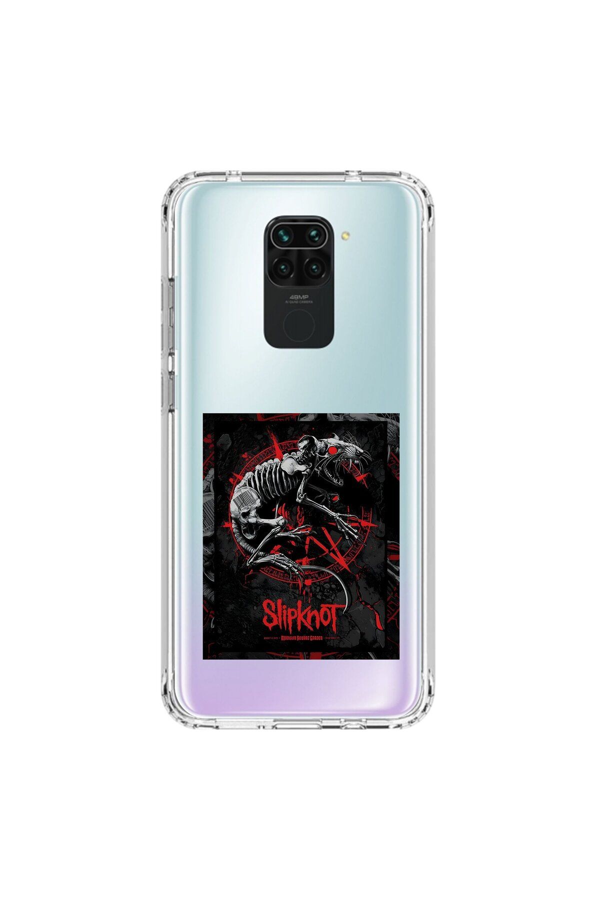 Dali Design Xiaomi Redmi Note 9 Uyumlu Şeffaf Kılıf Slipknot Tasarımlı