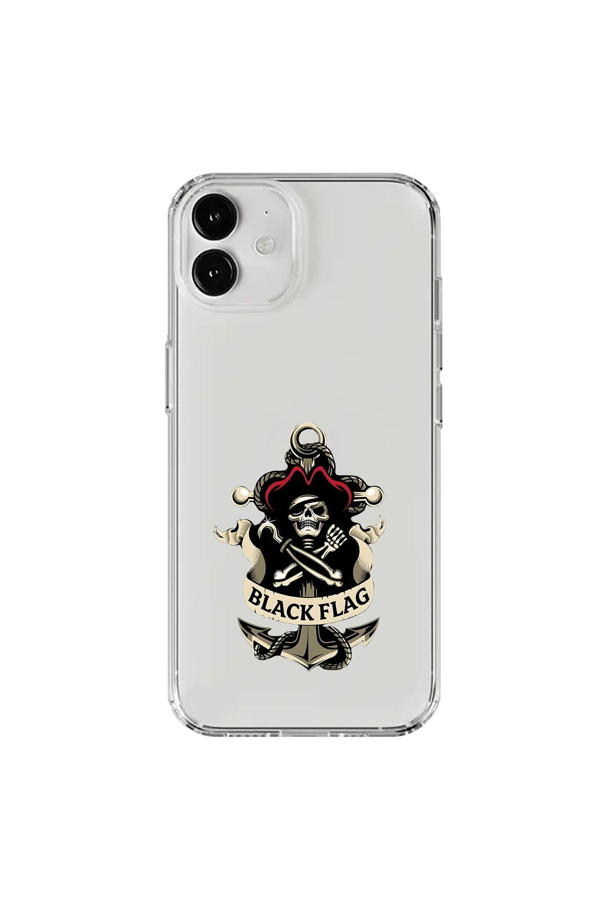 Dali Design iPhone 12 Mini Uyumlu Şeffaf Kılıf Pirate 4 Tasarımlı