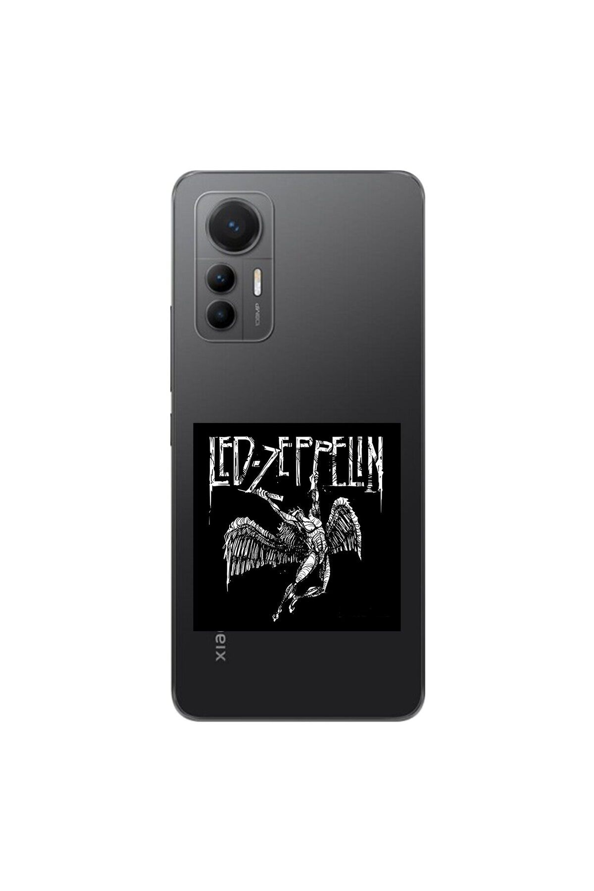 Dali Design Xiaomi Mi 12 Lite Uyumlu Şeffaf Kılıf Led Zeppelin Tasarımlı