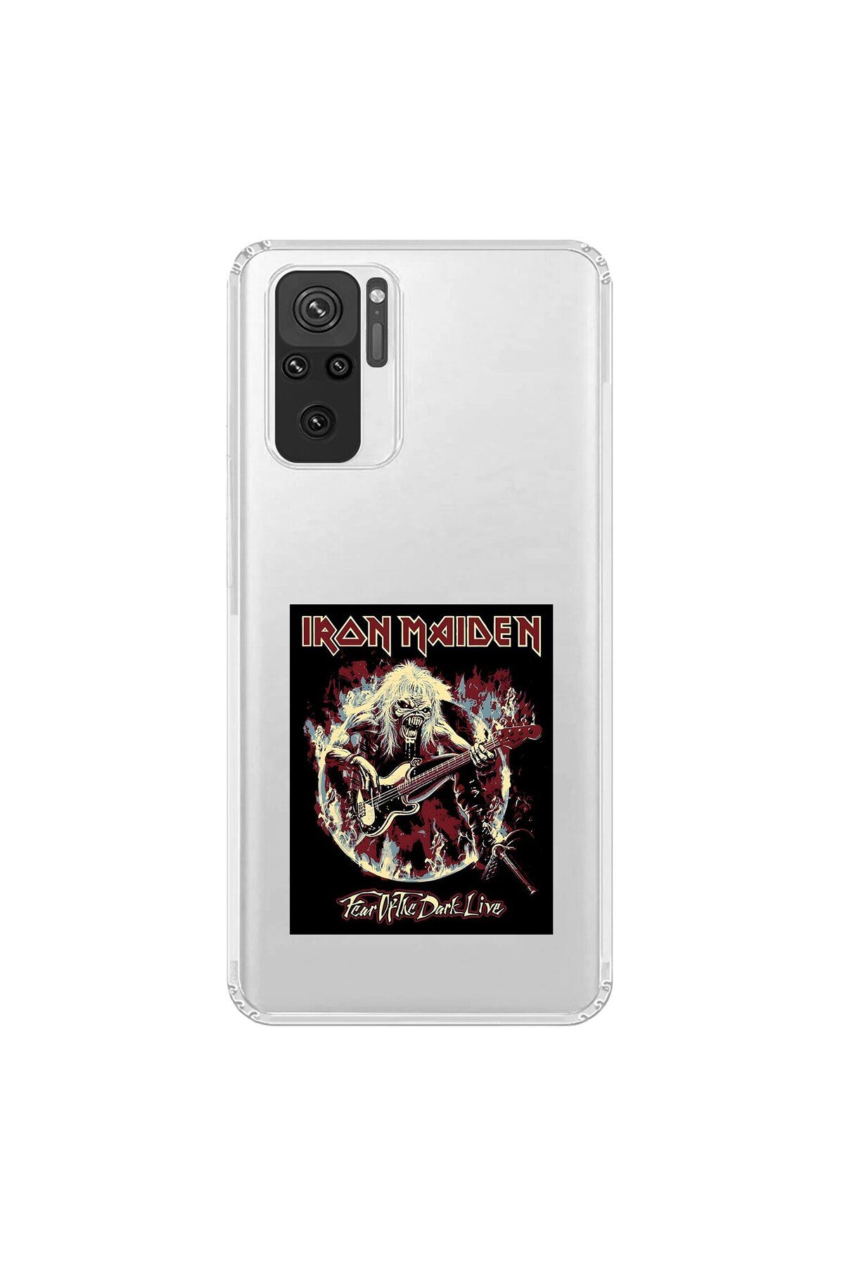 Dali Design Xiaomi Redmi Note 10 Uyumlu Şeffaf Kılıf Iron Maiden Tasarımlı