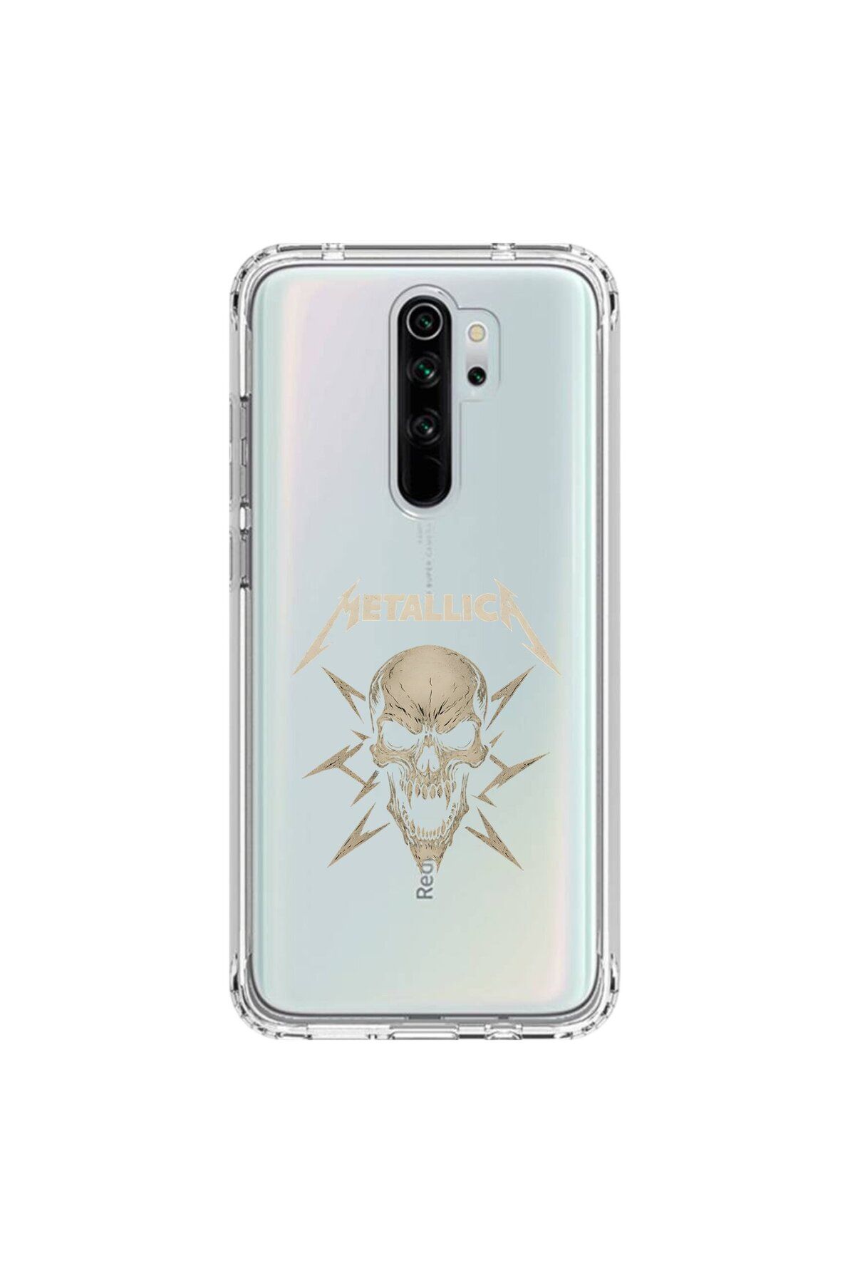 Dali Design Xiaomi Redmi Note 8 Pro Uyumlu Şeffaf Kılıf Metallica Tasarımlı