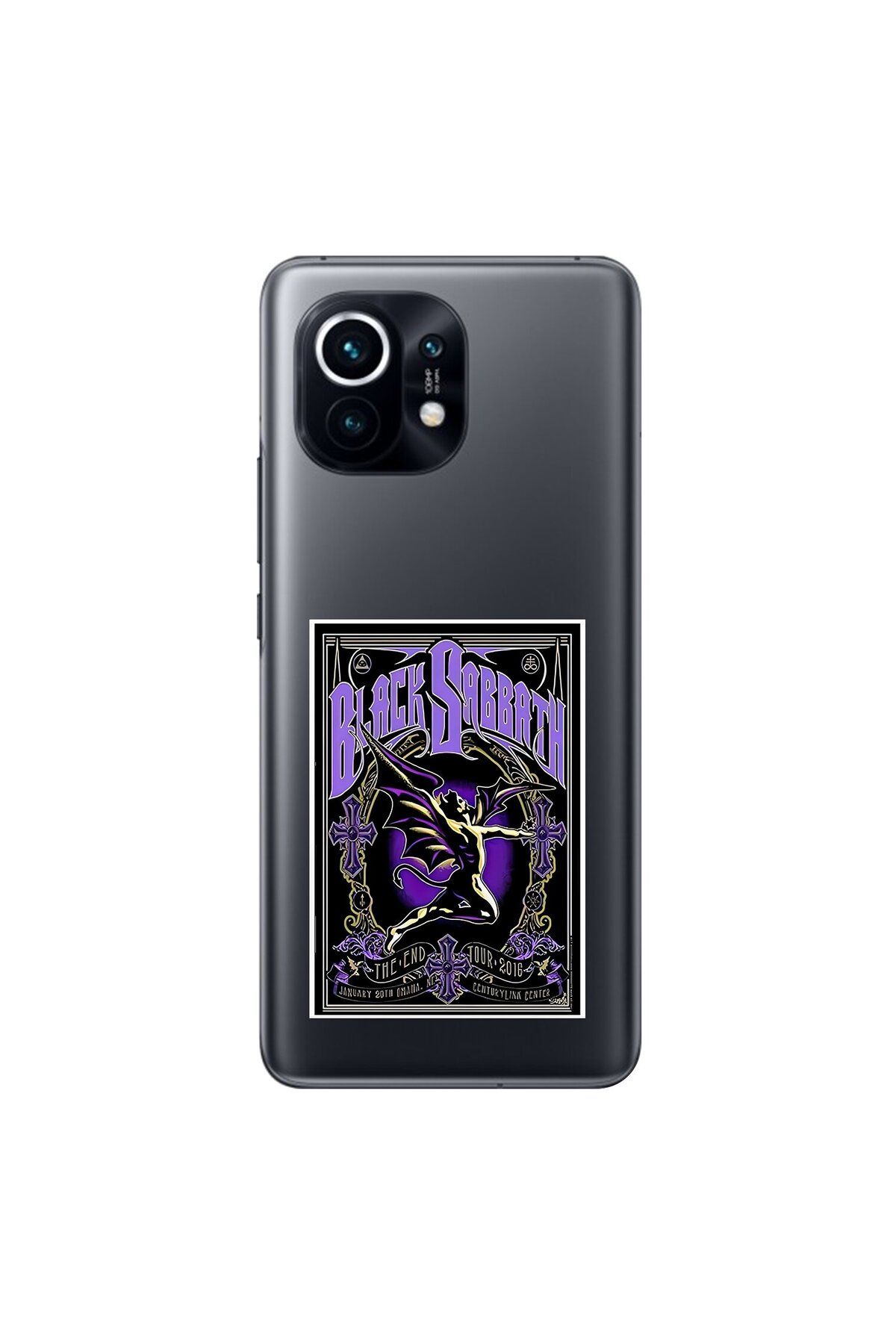 Dali Design Xiaomi Mi 11 Uyumlu Şeffaf Kılıf Black Sabbath Tasarımlı