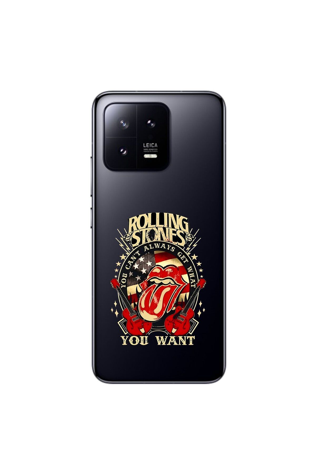 Dali Design Xiaomi Mi 13 Uyumlu Şeffaf Kılıf Rolling Stones Tasarımlı