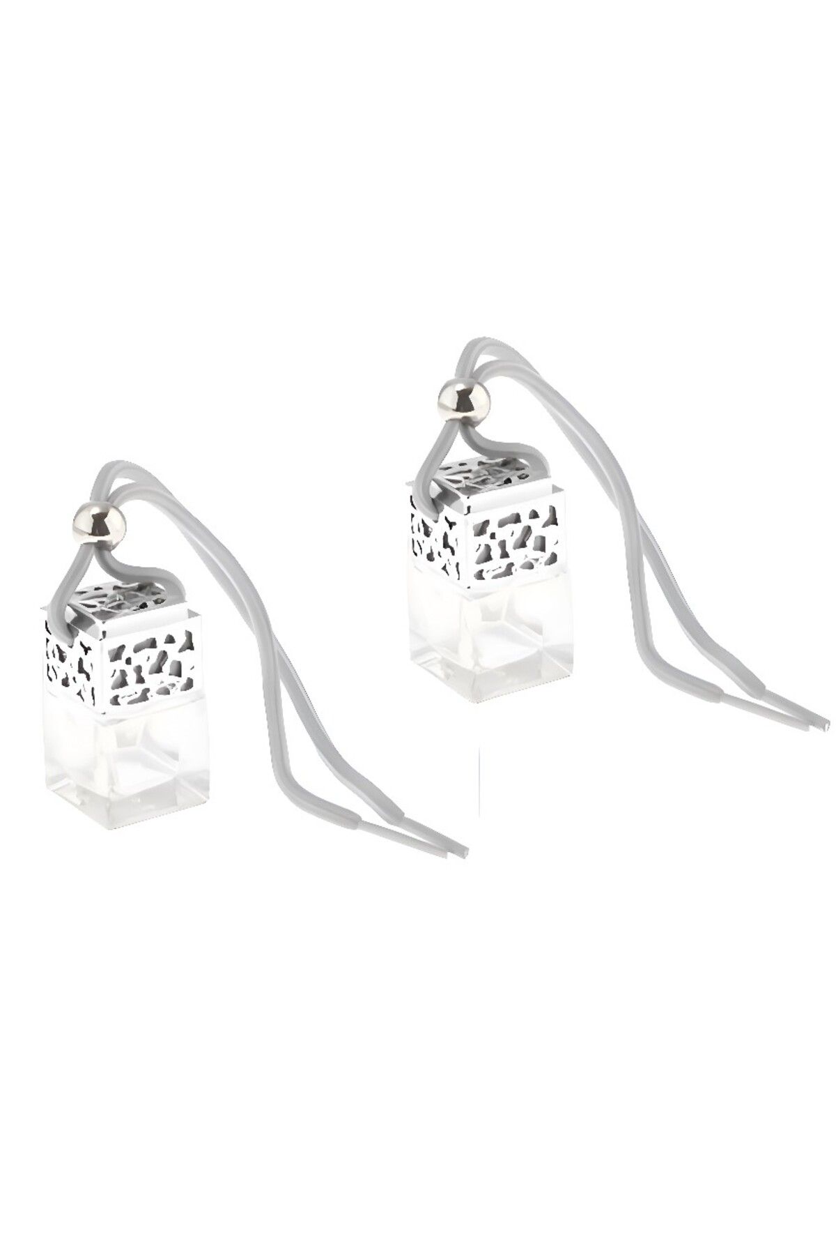 rexa-2Pcs Hanging Glass Perfume Bottles – Empty Refillable Diffuser Bottles for Car or Home Use 1