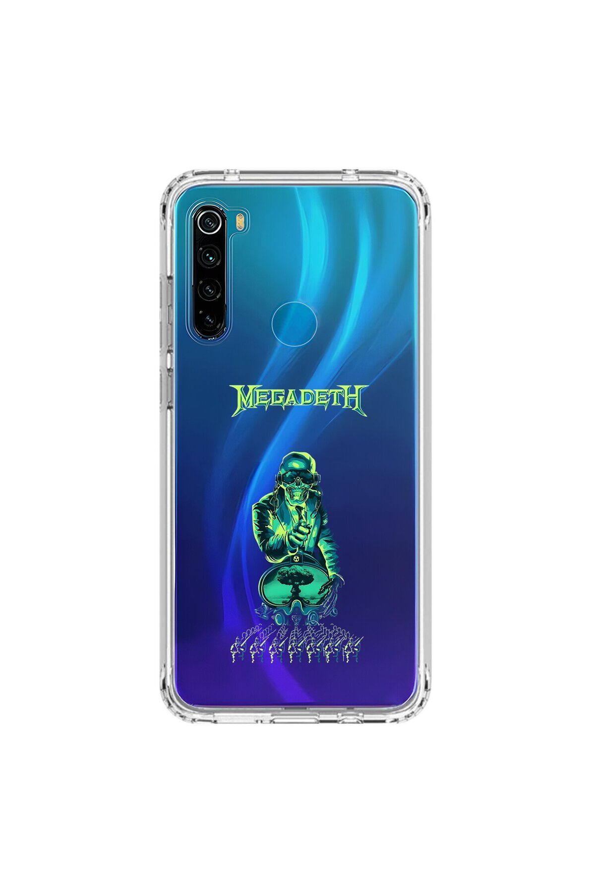 Dali Design Xiaomi Redmi Note 8 Uyumlu Şeffaf Kılıf Mega Death Tasarımlı