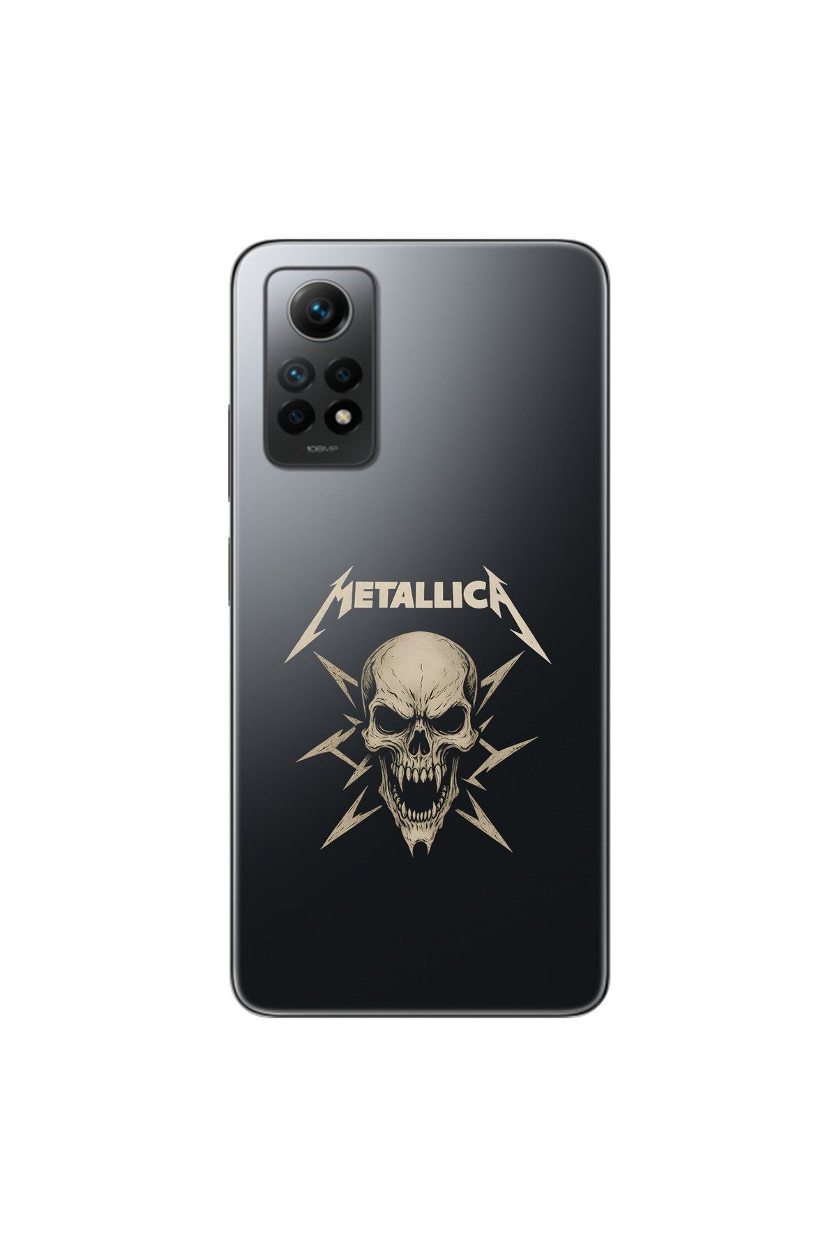 Dali Design Xiaomi Redmi Note 12 Pro Uyumlu Şeffaf Kılıf Metallica Tasarımlı