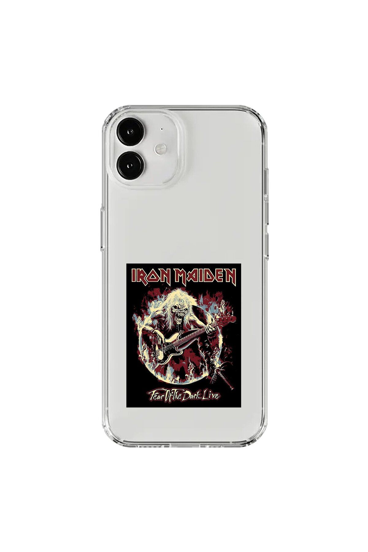 Dali Design iPhone 12 Uyumlu Şeffaf Kılıf Iron Maiden Tasarımlı