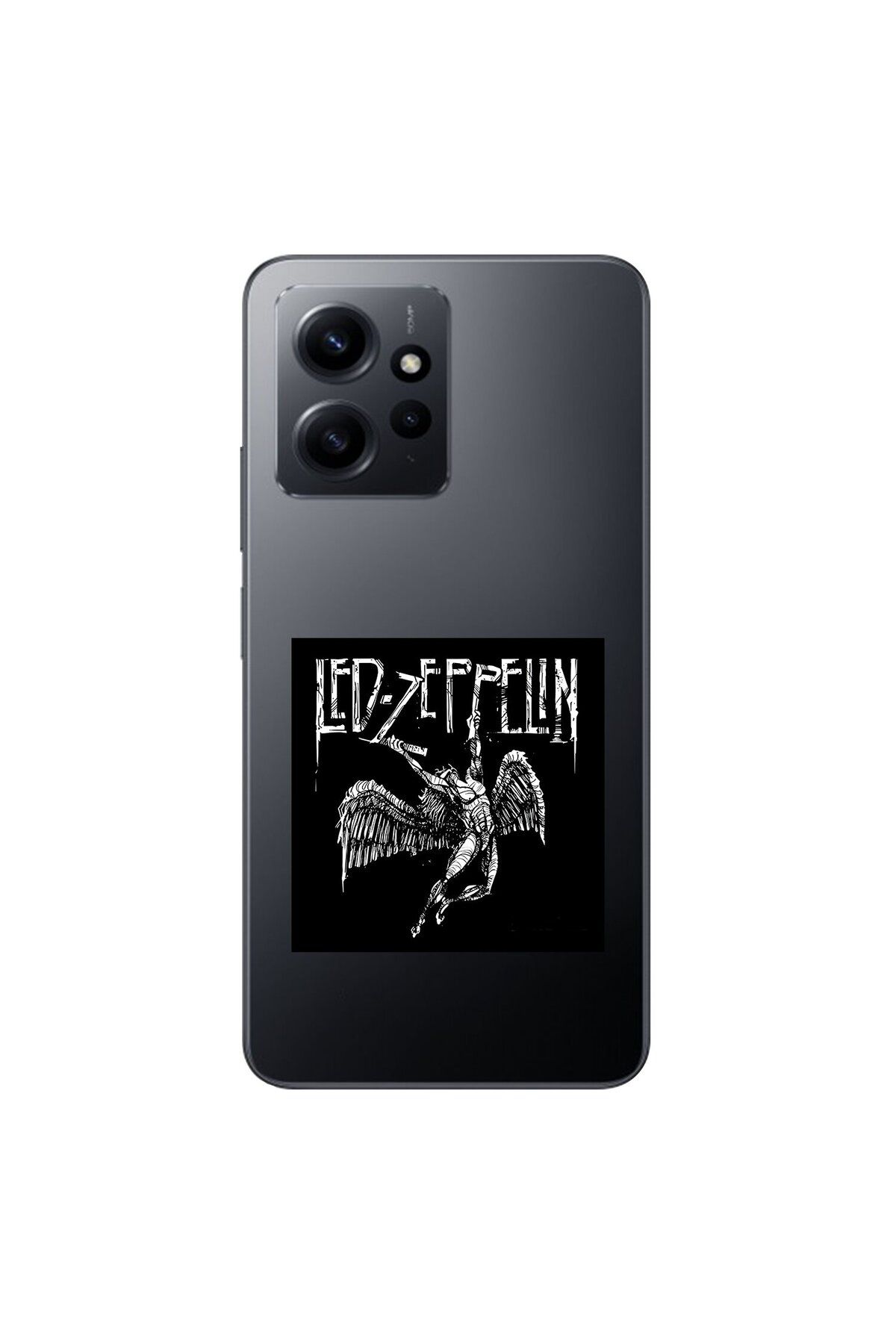 Dali Design Xiaomi Redmi Note 12 Uyumlu Şeffaf Kılıf Led Zeppelin Tasarımlı