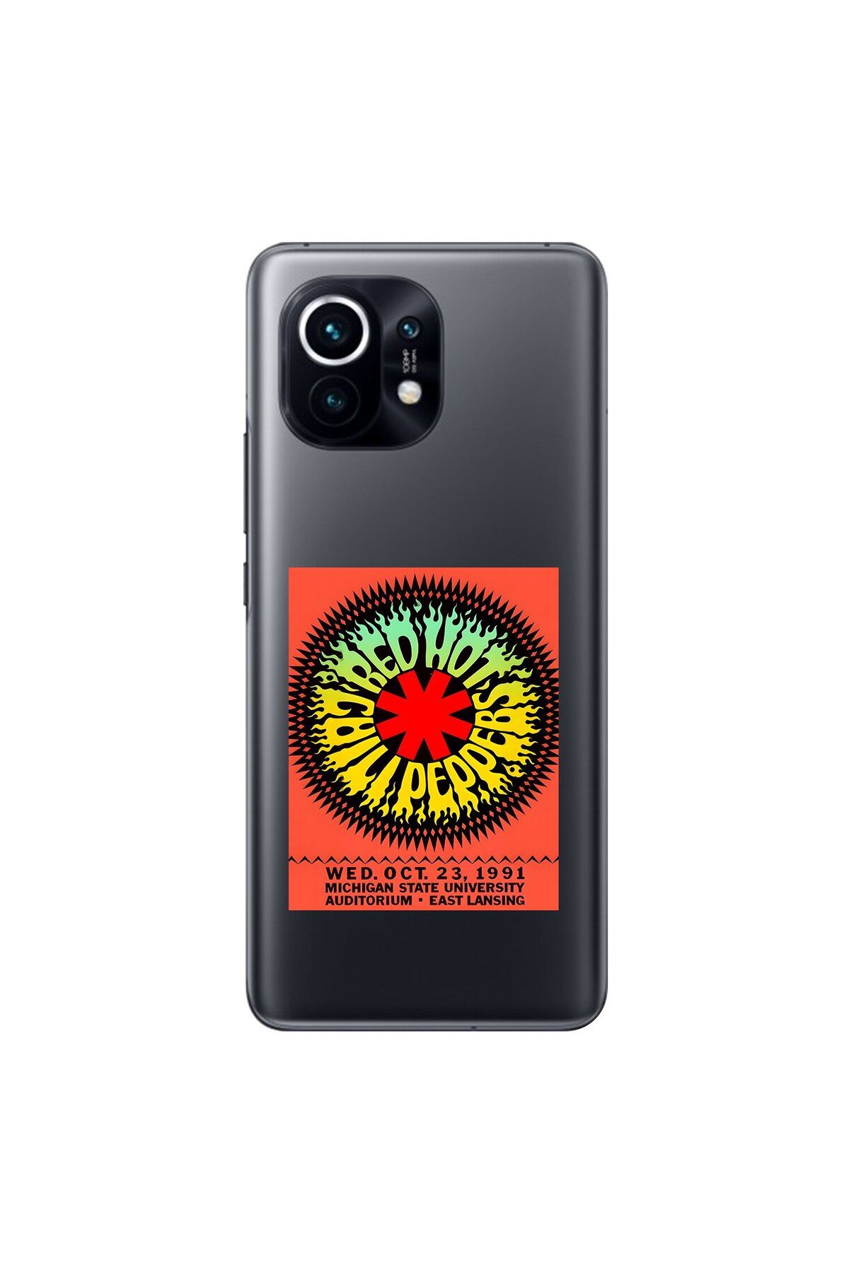 Dali Design Xiaomi Mi 11 Uyumlu Şeffaf Kılıf Red Hot Chili Peppers Tasarımlı
