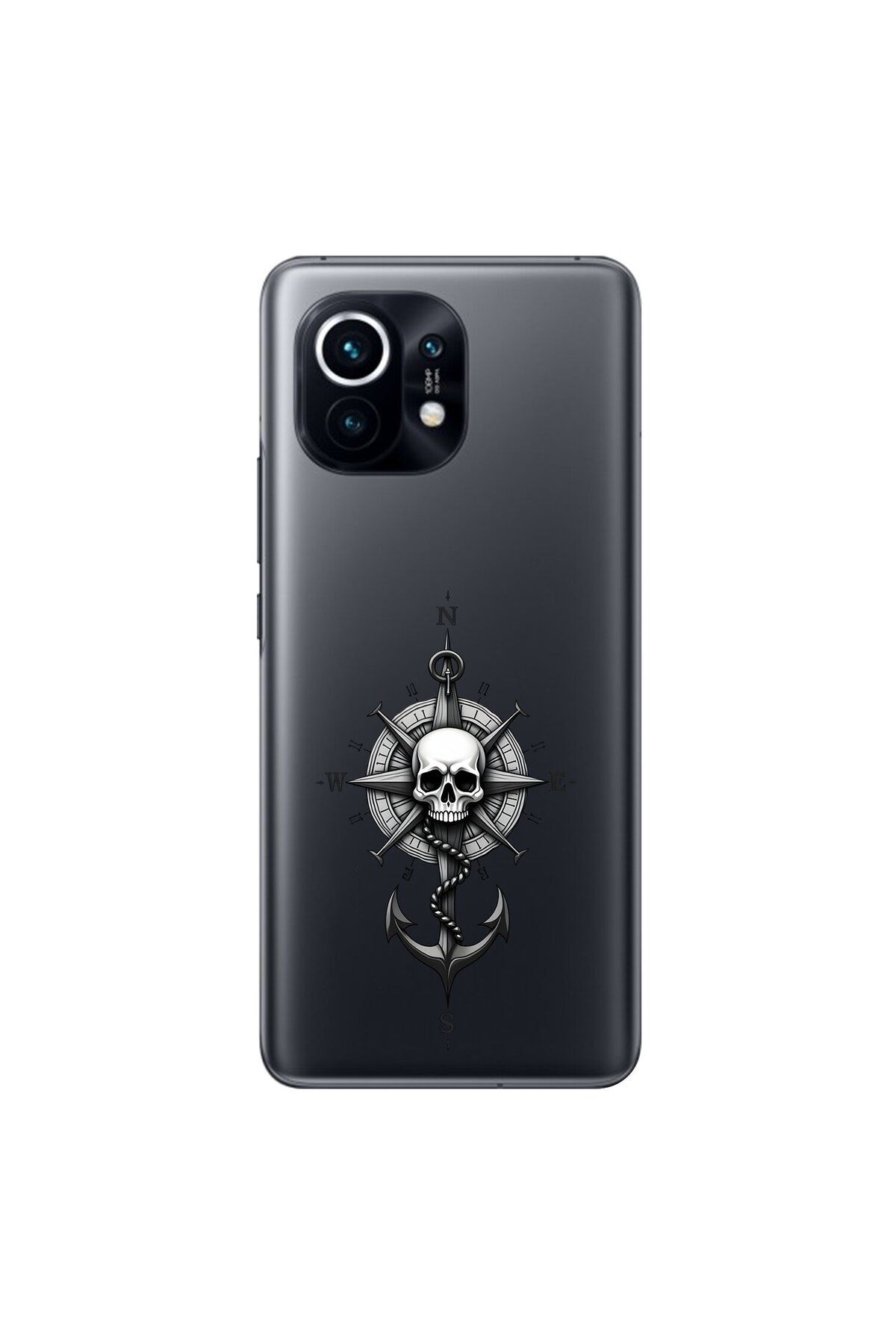 Dali Design Xiaomi Mi 11 Uyumlu Şeffaf Kılıf Pirate 5 Tasarımlı