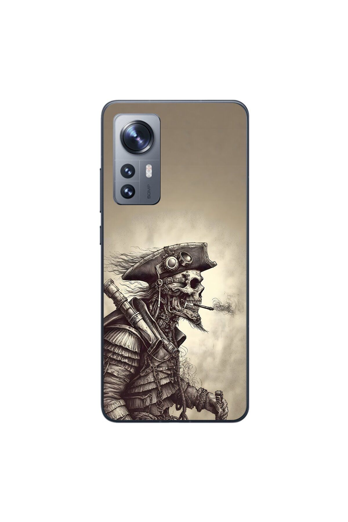 Dali Design Xiaomi Mi 12 Uyumlu Şeffaf Kılıf Pirate 1 Tasarımlı