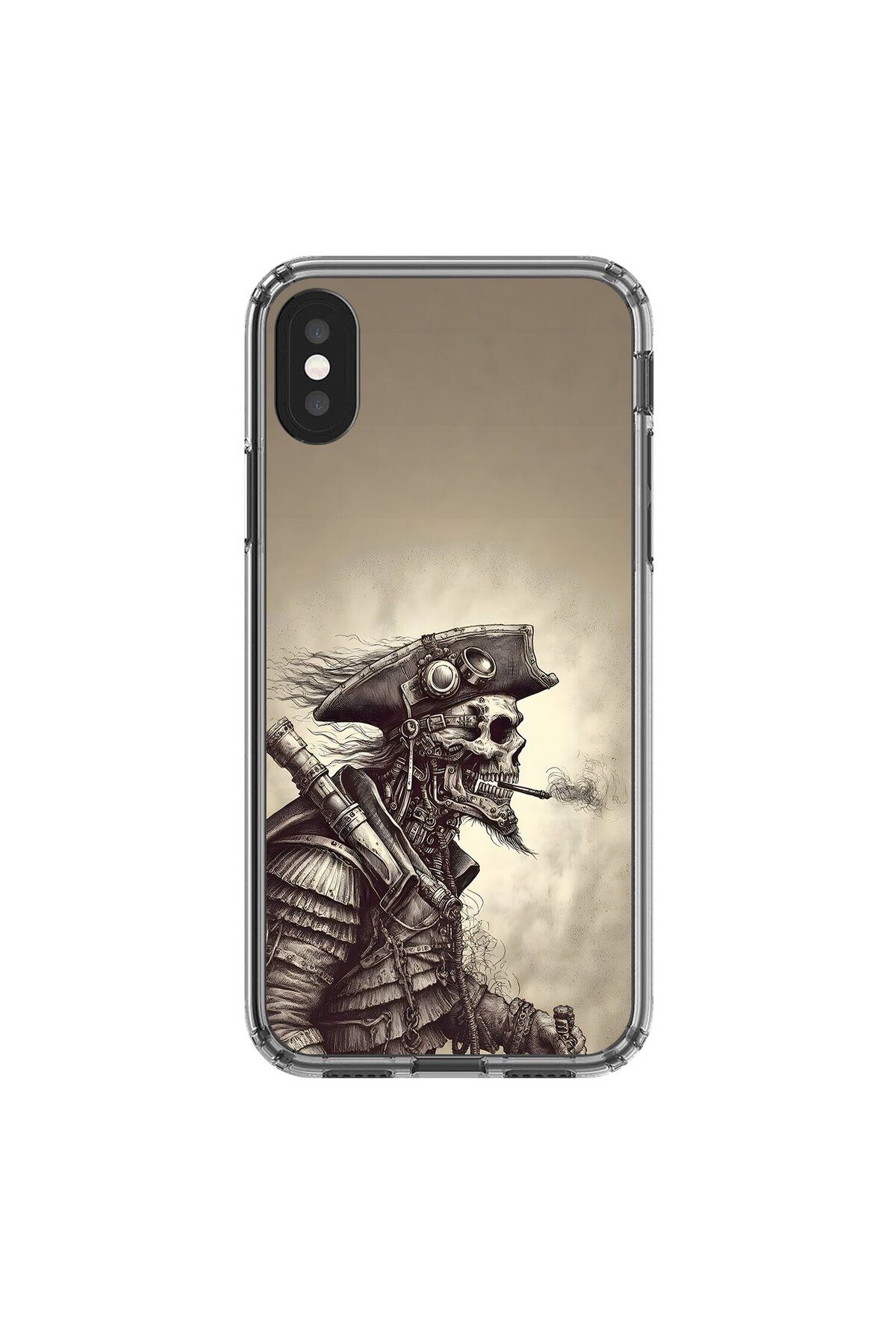 Dali Design iPhone XS Max Uyumlu Şeffaf Kılıf Pirate 1 Tasarımlı