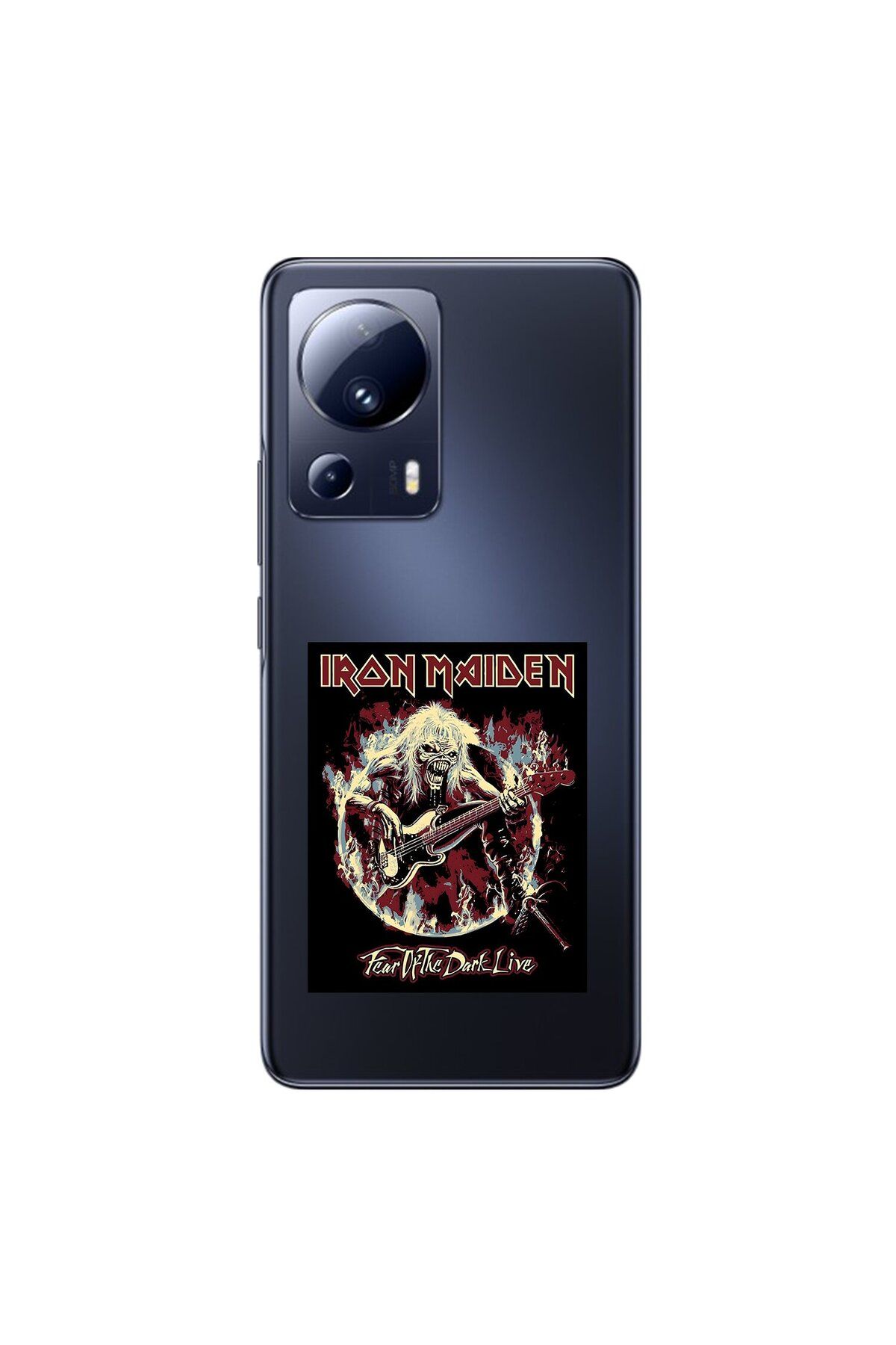 Dali Design Xiaomi Mi 13 Lite Uyumlu Şeffaf Kılıf Iron Maiden Tasarımlı