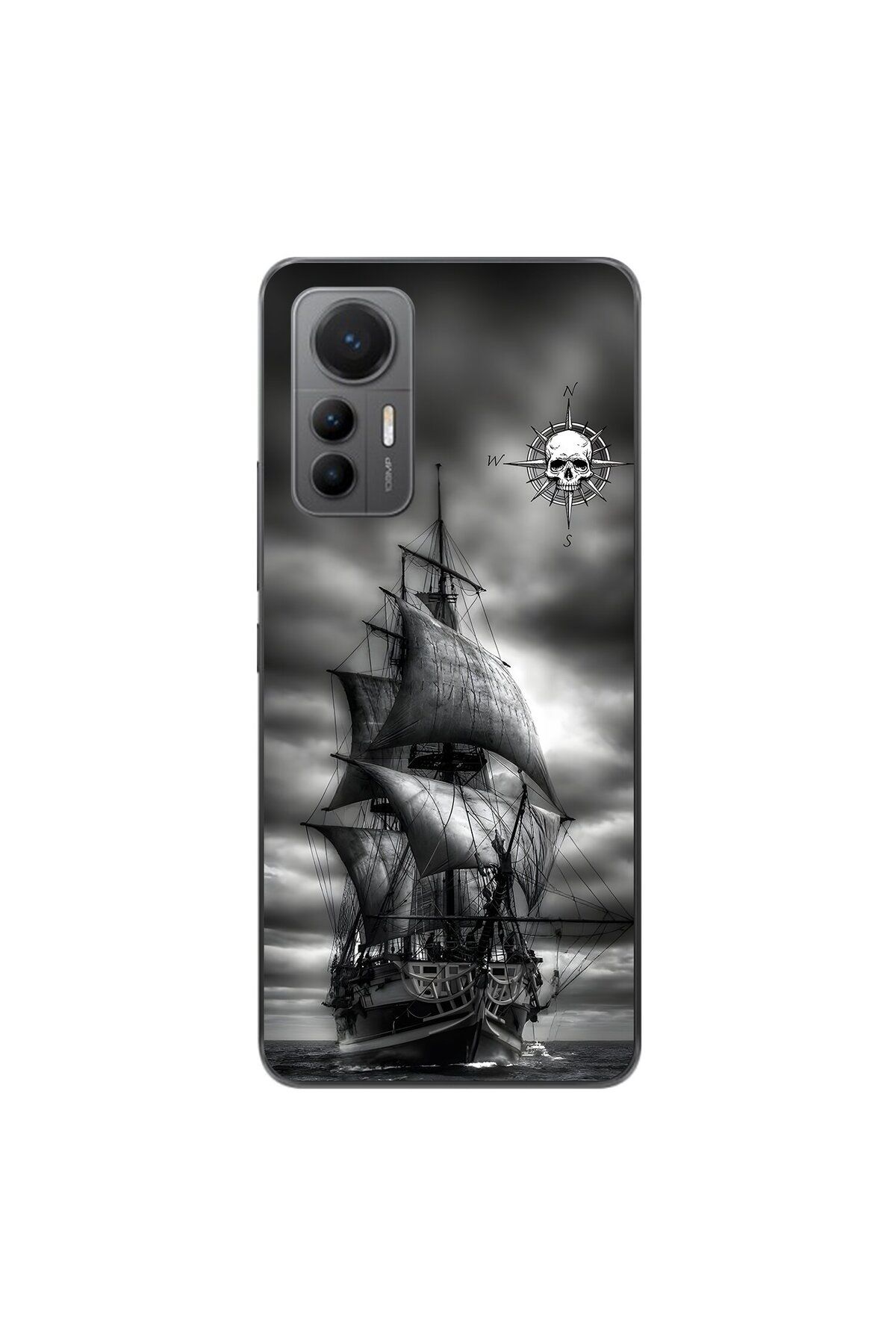 Dali Design Xiaomi Mi 12 Lite Uyumlu Şeffaf Kılıf Pirate 2 Tasarımlı