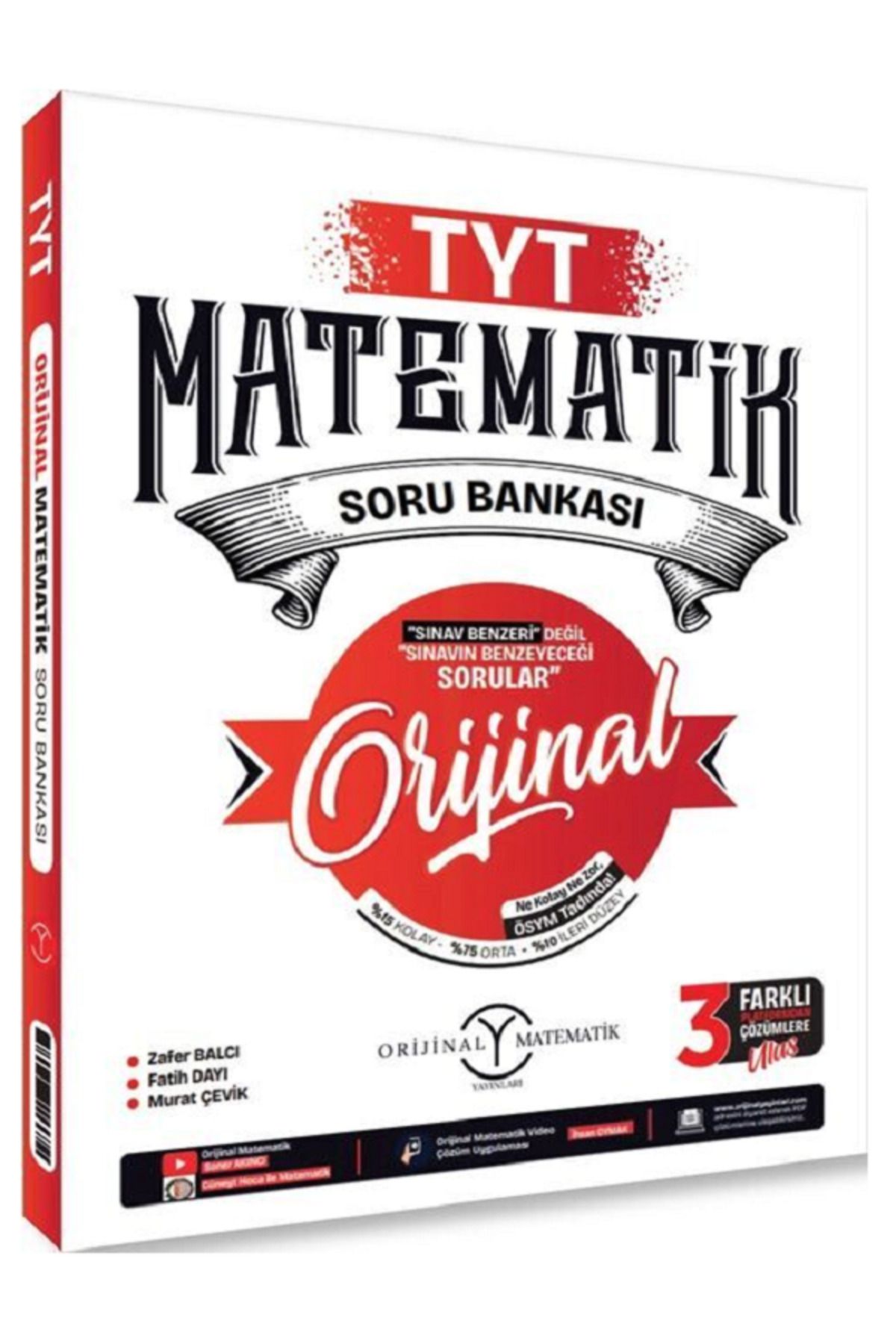 Evrensel İletişim Yayınları TYT MATEMATİK Soru Bankası / %15 Kolay %75 Orta %10 İleri Düzey / Video Çözümlü
