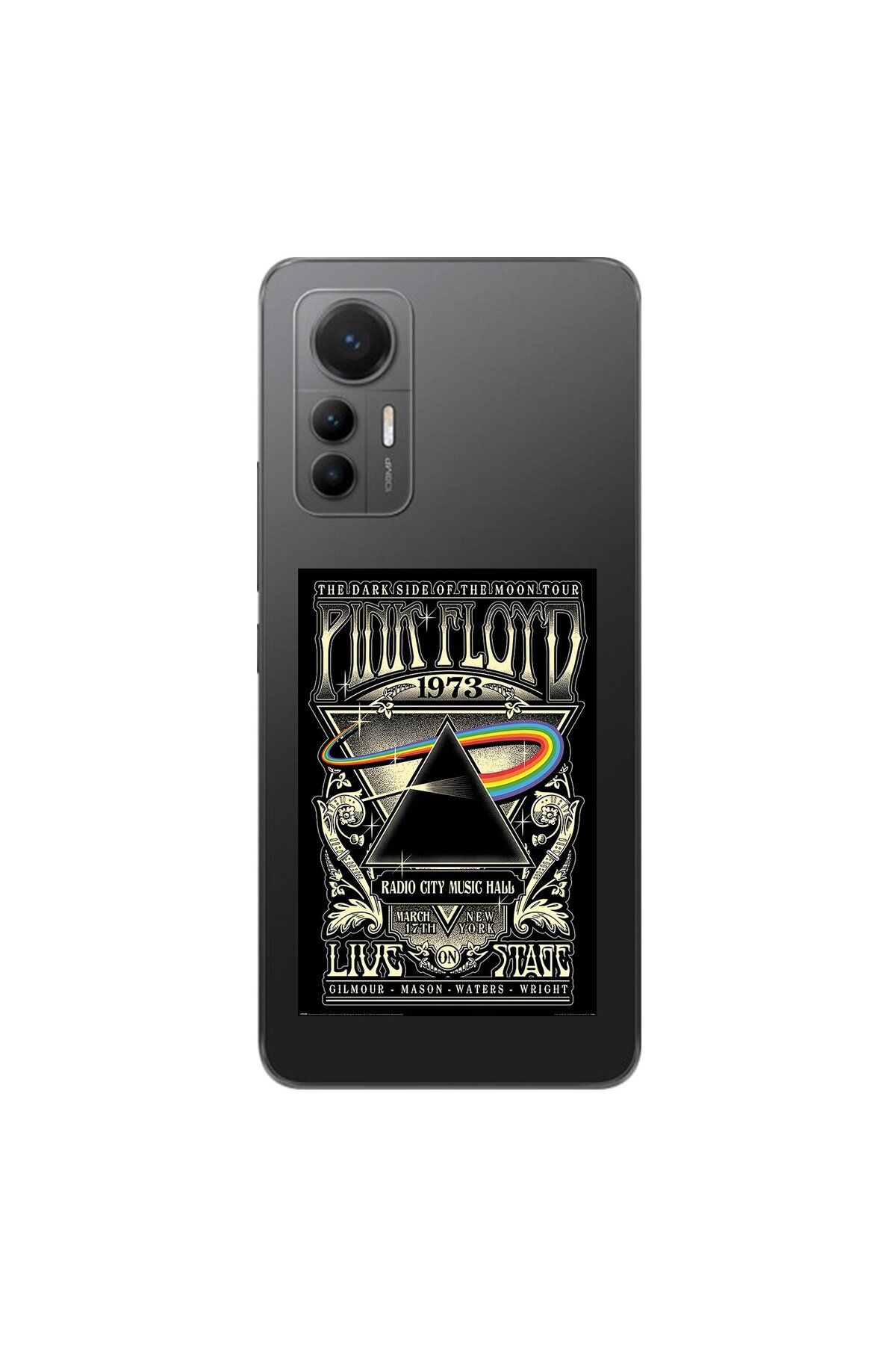 Dali Design Xiaomi Mi 12 Lite Uyumlu Şeffaf Kılıf Pink Floyd Tasarımlı