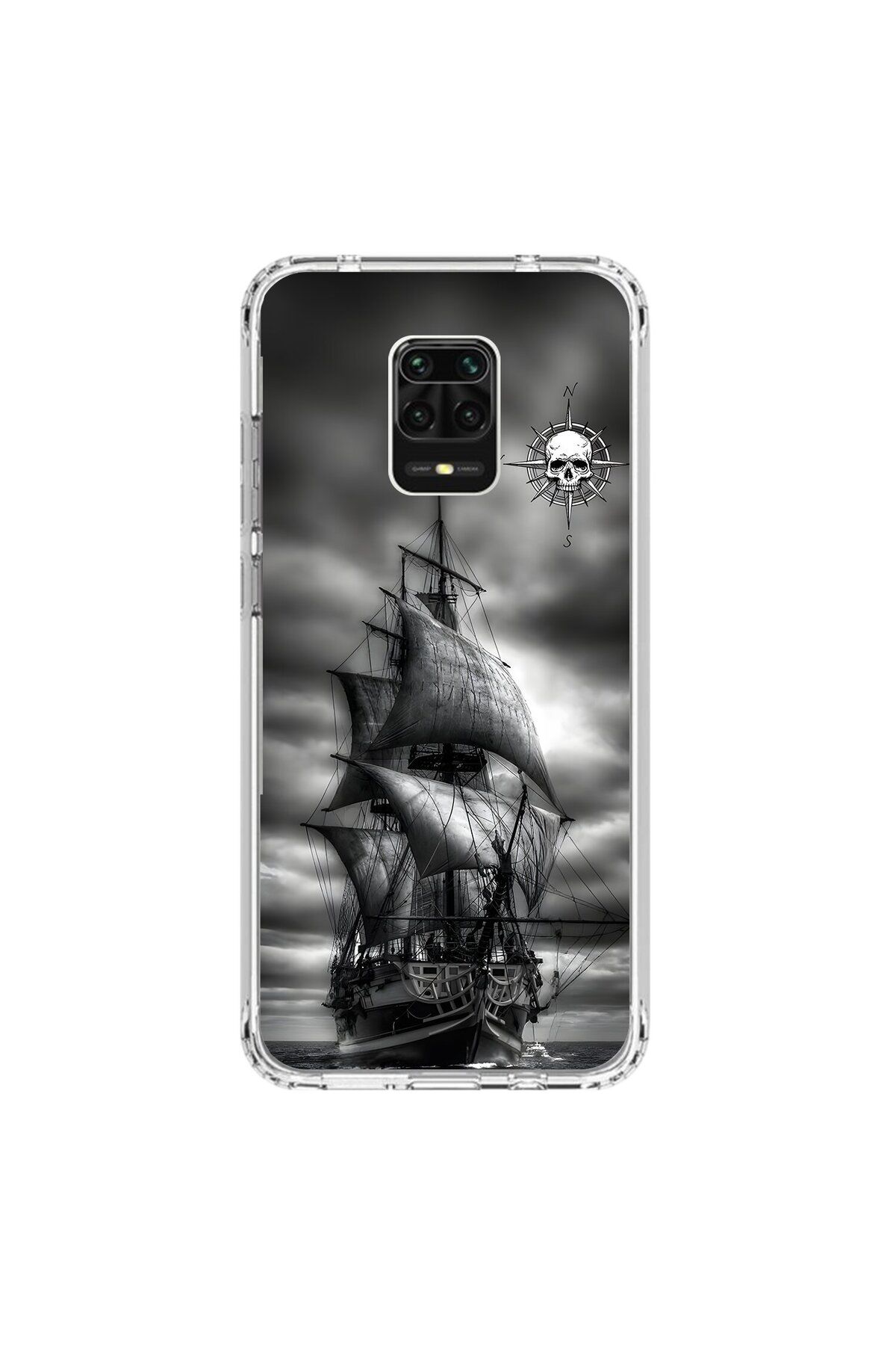 Dali Design Xiaomi Redmi Note 9 Pro Uyumlu Şeffaf Kılıf Pirate 2 Tasarımlı