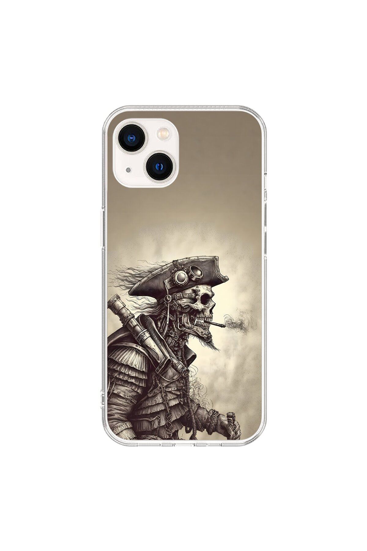 Dali Design iPhone 14 Plus Uyumlu Şeffaf Kılıf Pirate 1 Tasarımlı