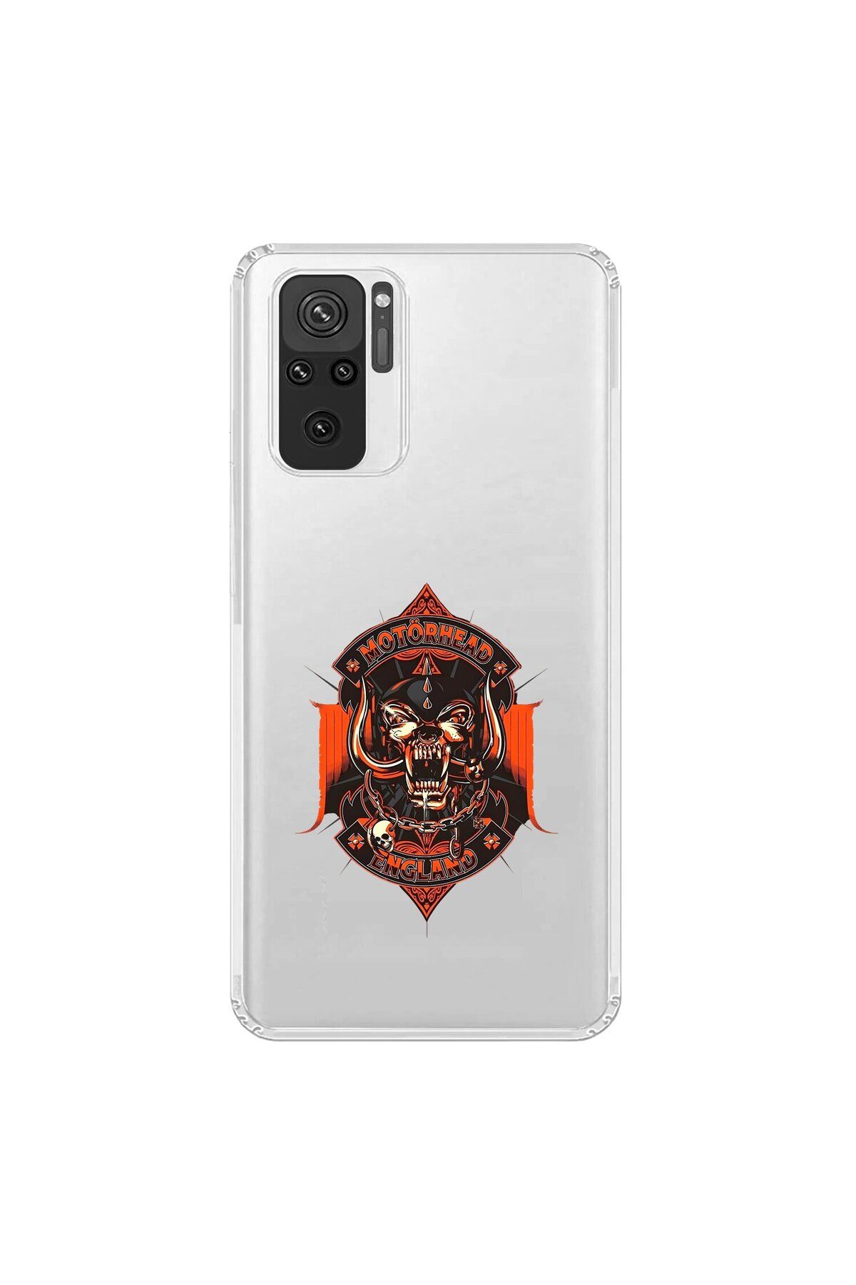 Dali Design Xiaomi Redmi Note 10 Uyumlu Şeffaf Kılıf Motörhead Tasarımlı