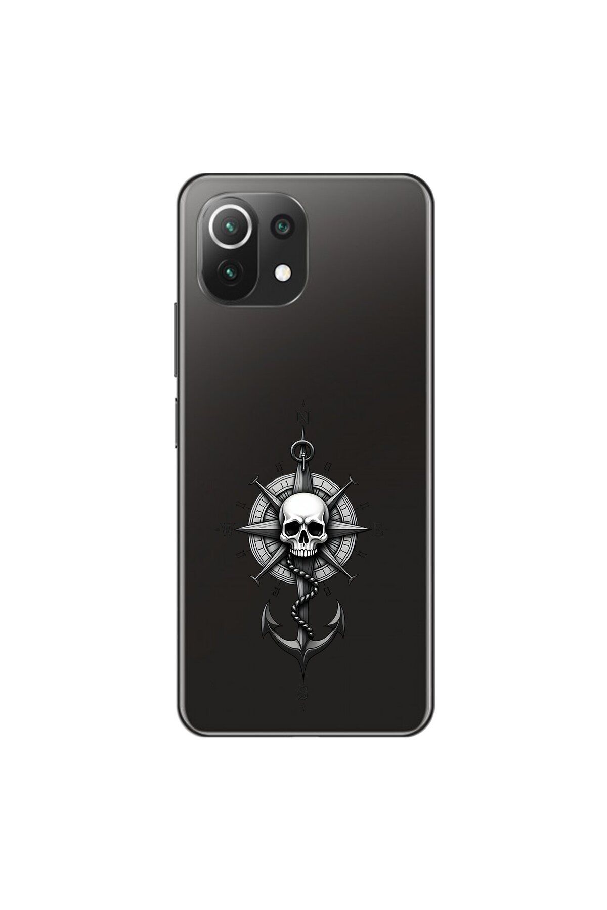 Dali Design Xiaomi Mi 11 Lite Uyumlu Şeffaf Kılıf Pirate 5 Tasarımlı