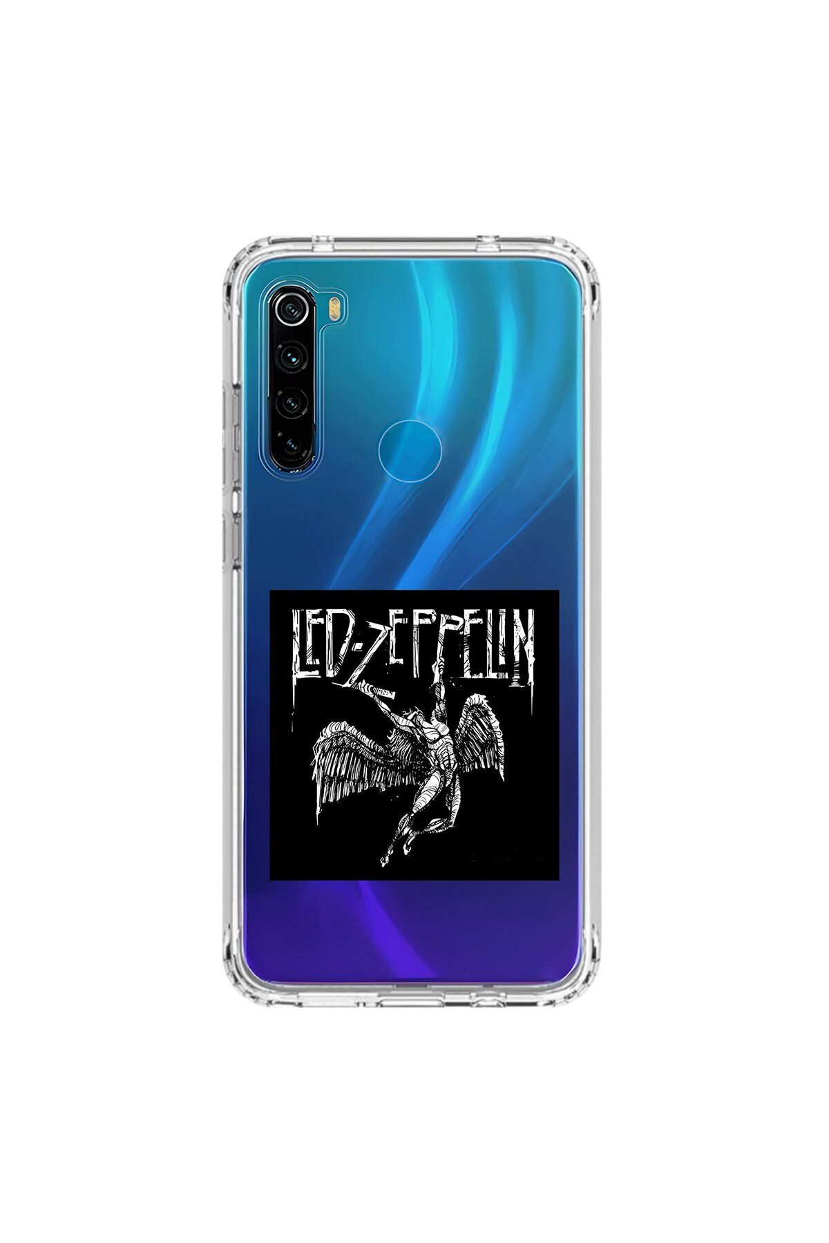 Dali Design Xiaomi Redmi Note 8 Uyumlu Şeffaf Kılıf Led Zeppelin Tasarımlı
