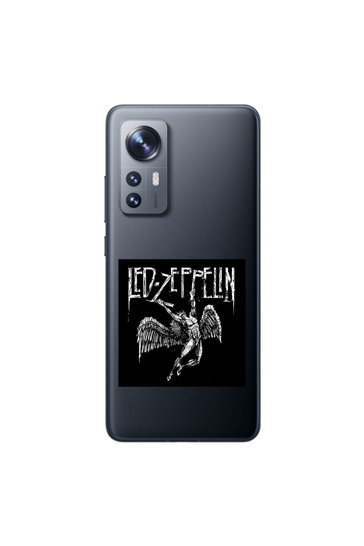 Dali Design Xiaomi Mi 12 Uyumlu Şeffaf Kılıf Led Zeppelin Tasarımlı