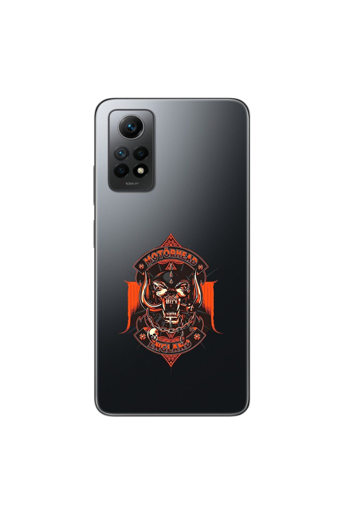 Dali Design Xiaomi Redmi Note 12 Pro Uyumlu Şeffaf Kılıf Motörhead Tasarımlı