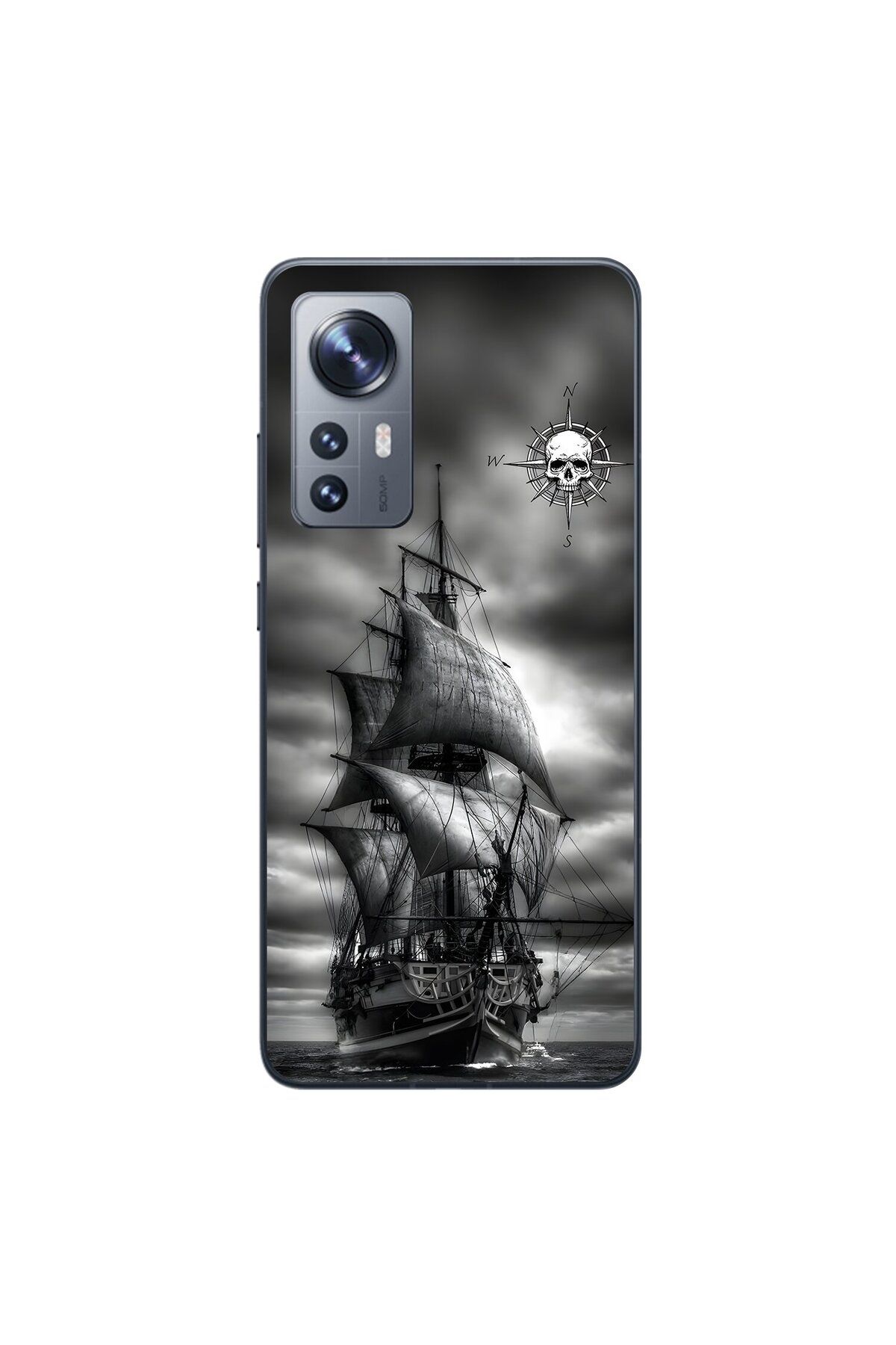 Dali Design Xiaomi Mi 12 Uyumlu Şeffaf Kılıf Pirate 2 Tasarımlı