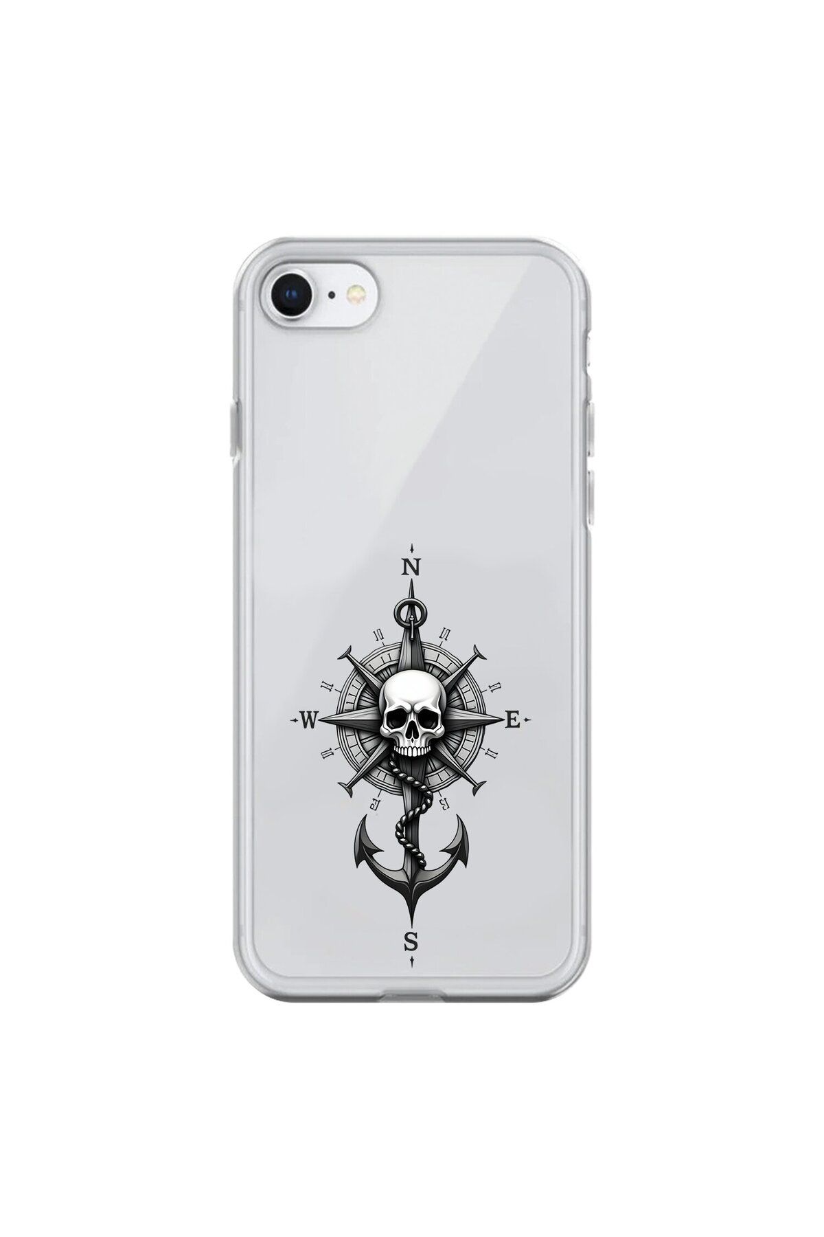 Dali Design iPhone 8 Uyumlu Şeffaf Kılıf Pirate 5 Tasarımlı