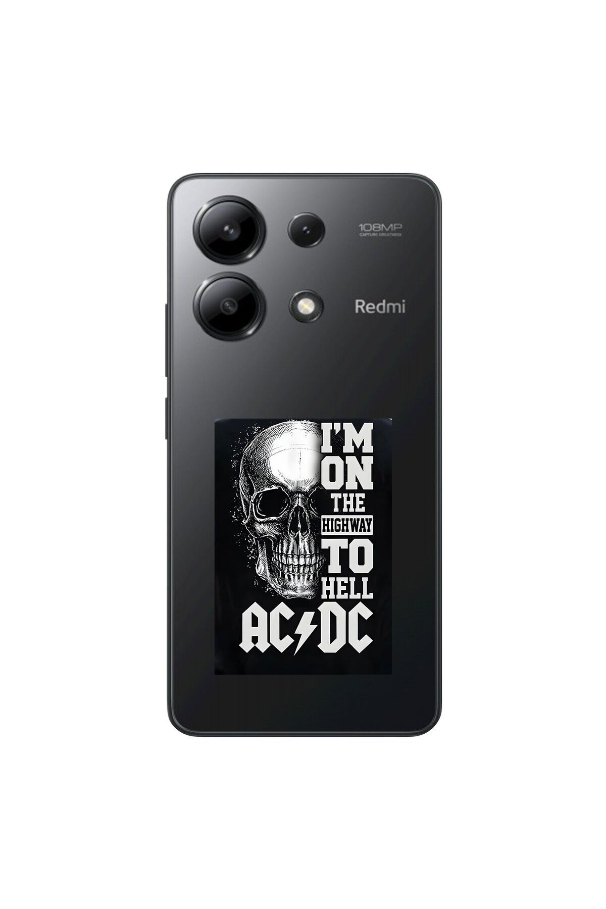 Dali Design Xiaomi Redmi Note 13 Uyumlu Şeffaf Kılıf AC/DC Tasarımlı
