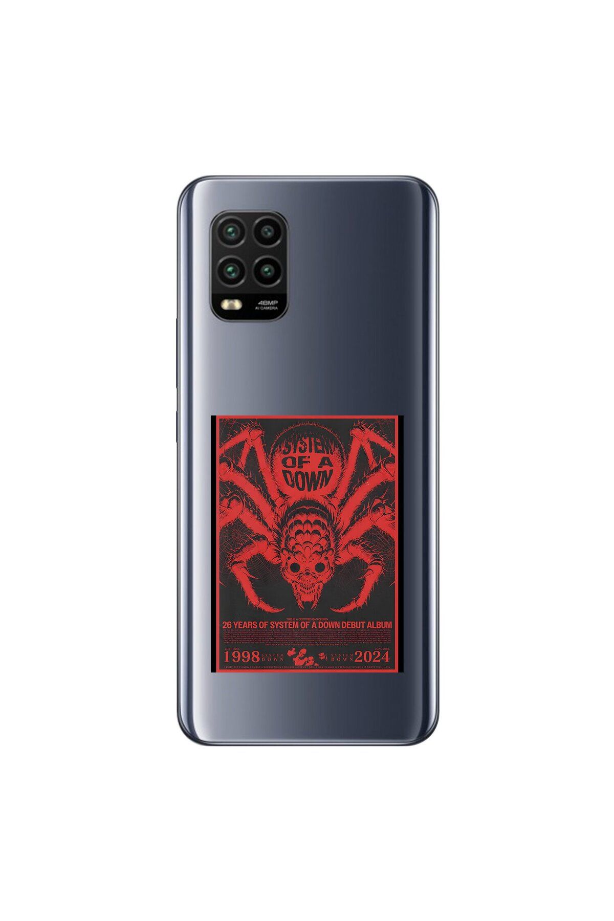 Dali Design Xiaomi Mi 10 Lite Uyumlu Şeffaf Kılıf System of A Down Tasarımlı