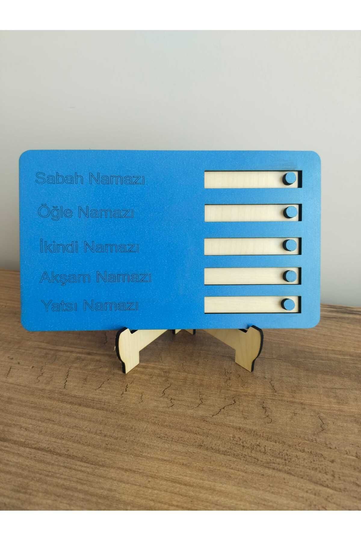 KaleTreeWood Çocuklar İçin Renkli Ahşap Namaz Takip Panosu, 5 Vakit Sürgülü Takip, İbadet Alışkanlığı, one size