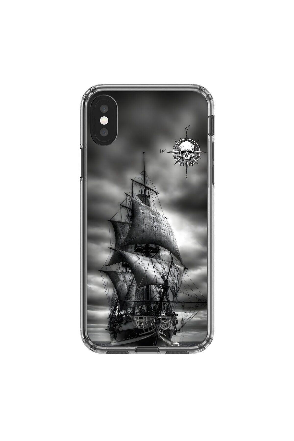 Dali Design iPhone XS Max Uyumlu Şeffaf Kılıf Pirate 2 Tasarımlı