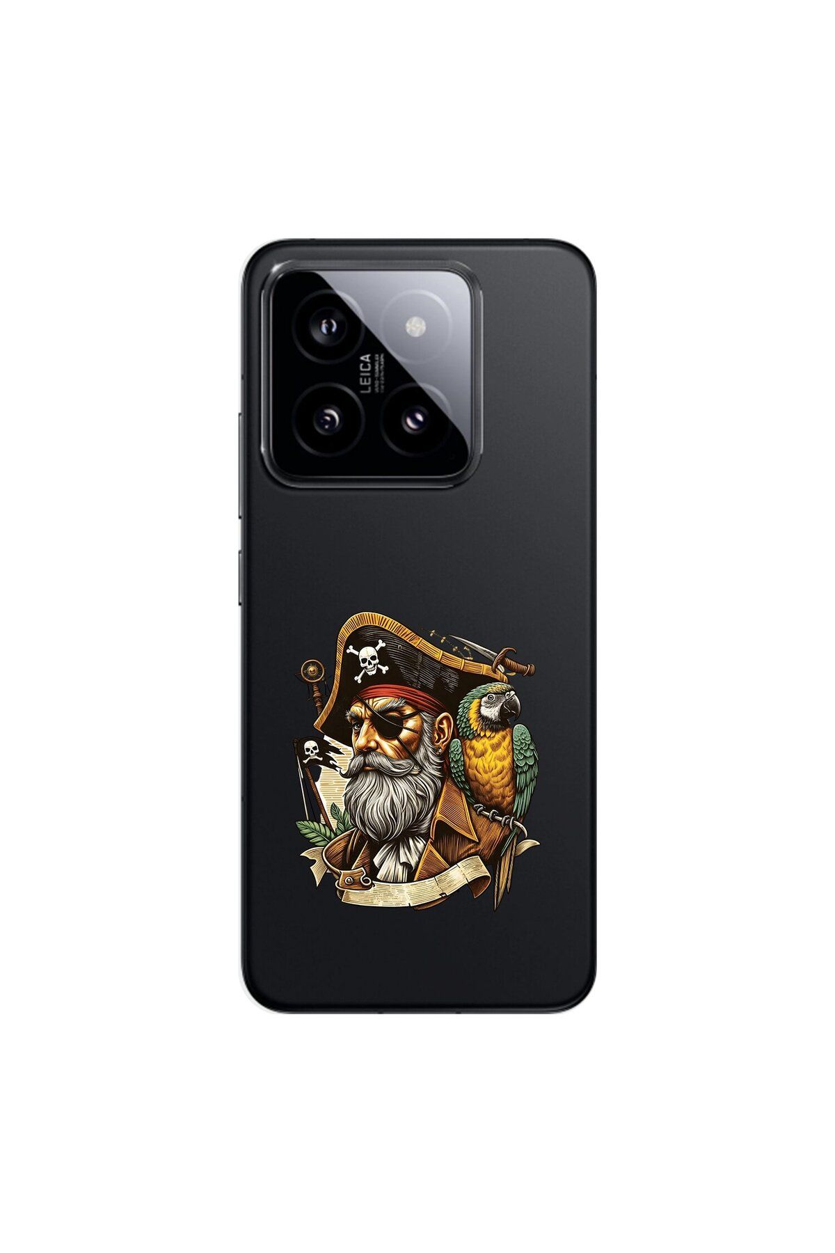 Dali Design Xiaomi Mi 14 Pro Uyumlu Şeffaf Kılıf Pirate 3 Tasarımlı