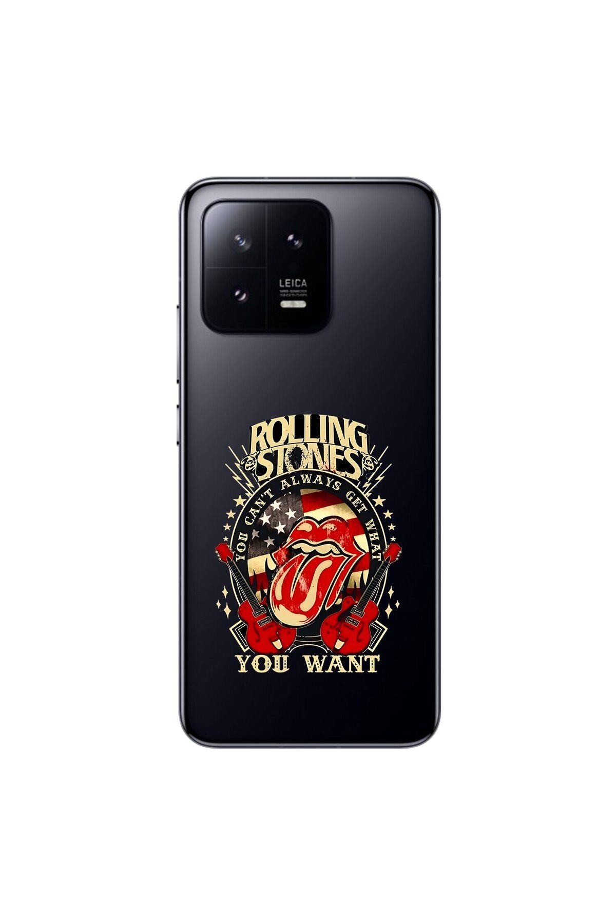 Dali Design Xiaomi Mi 13 Pro Uyumlu Şeffaf Kılıf Rolling Stones Tasarımlı