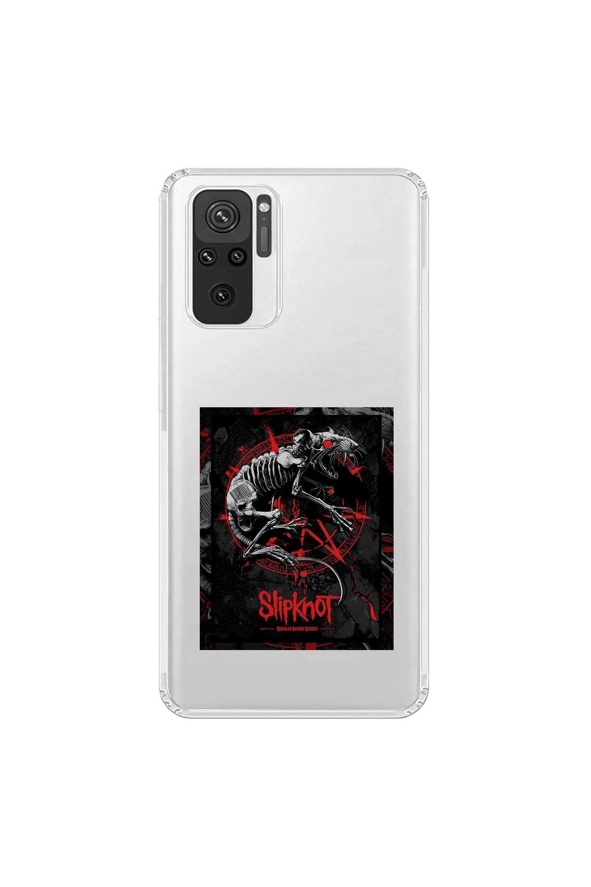 Dali Design Xiaomi Redmi Note 10 Uyumlu Şeffaf Kılıf Slipknot Tasarımlı