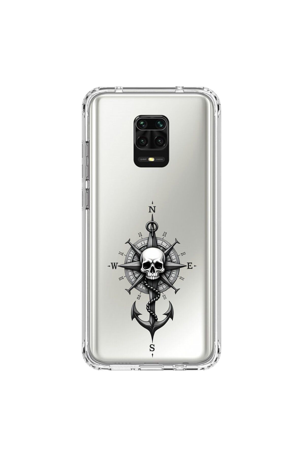 Dali Design Xiaomi Redmi Note 9 Pro Uyumlu Şeffaf Kılıf Pirate 5 Tasarımlı