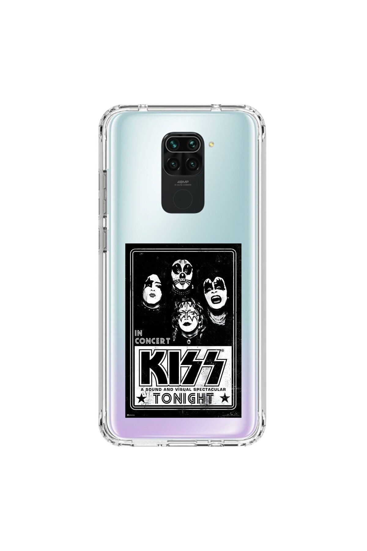 Dali Design Xiaomi Redmi Note 9 Uyumlu Şeffaf Kılıf KiSS Tasarımlı