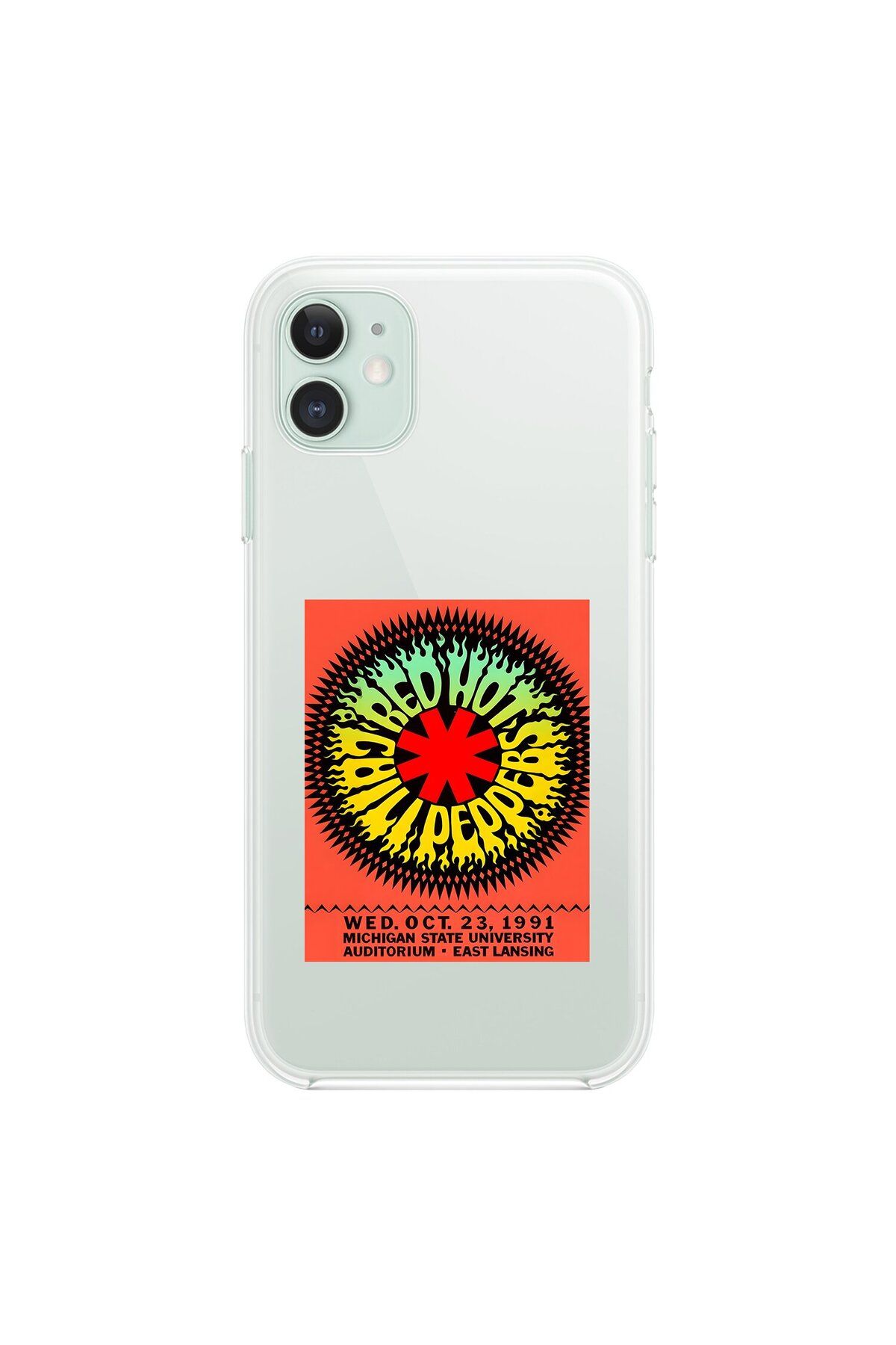 Dali Design iPhone 11 Uyumlu Şeffaf Kılıf Red Hot Chili Peppers Tasarımlı