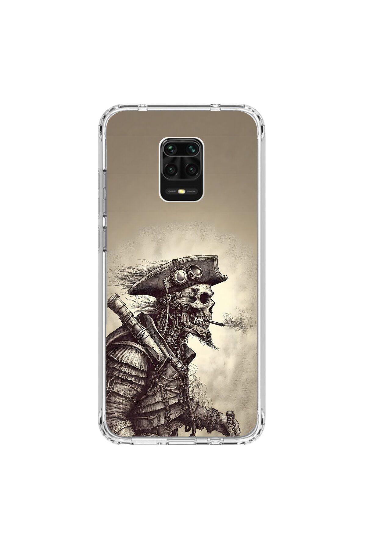 Dali Design Xiaomi Redmi Note 9 Pro Uyumlu Şeffaf Kılıf Pirate 1 Tasarımlı