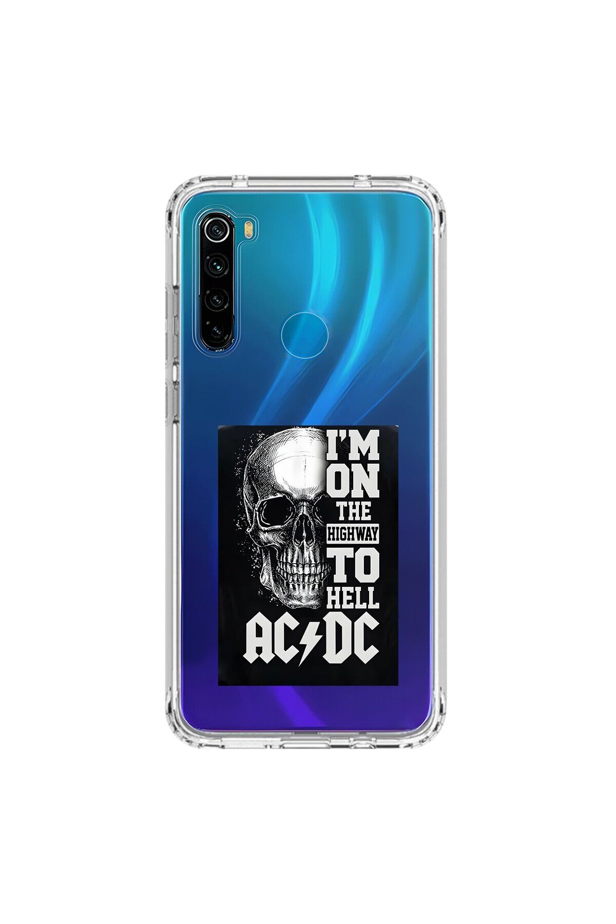 Dali Design Xiaomi Redmi Note 8 Uyumlu Şeffaf Kılıf AC/DC Tasarımlı