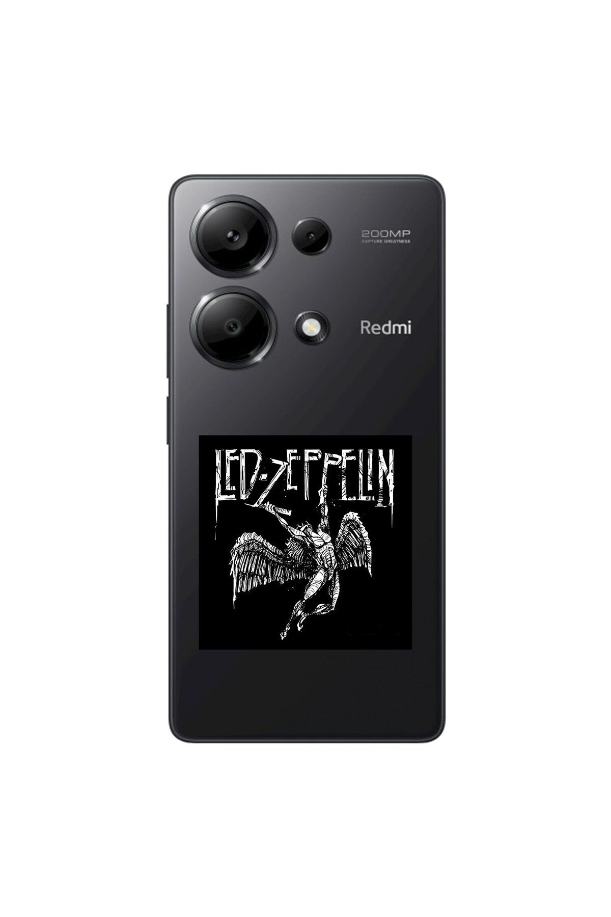 Dali Design Xiaomi Redmi Note 13 Pro Uyumlu Şeffaf Kılıf Led Zeppelin Tasarımlı