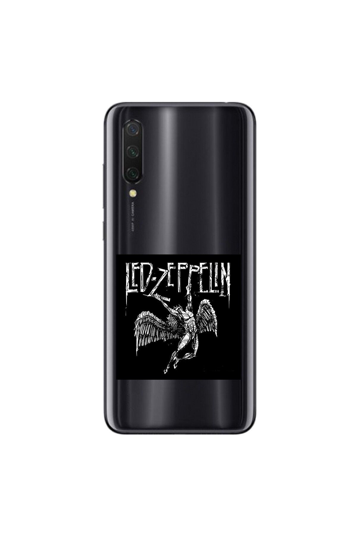 Dali Design Xiaomi Mi 9 Lite Uyumlu Şeffaf Kılıf Led Zeppelin Tasarımlı