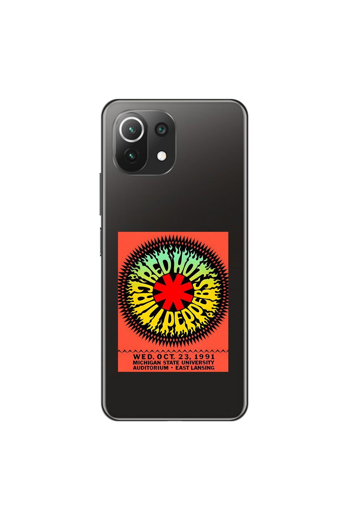 Dali Design Xiaomi Mi 11 Lite Uyumlu Şeffaf Kılıf Red Hot Chili Peppers Tasarımlı