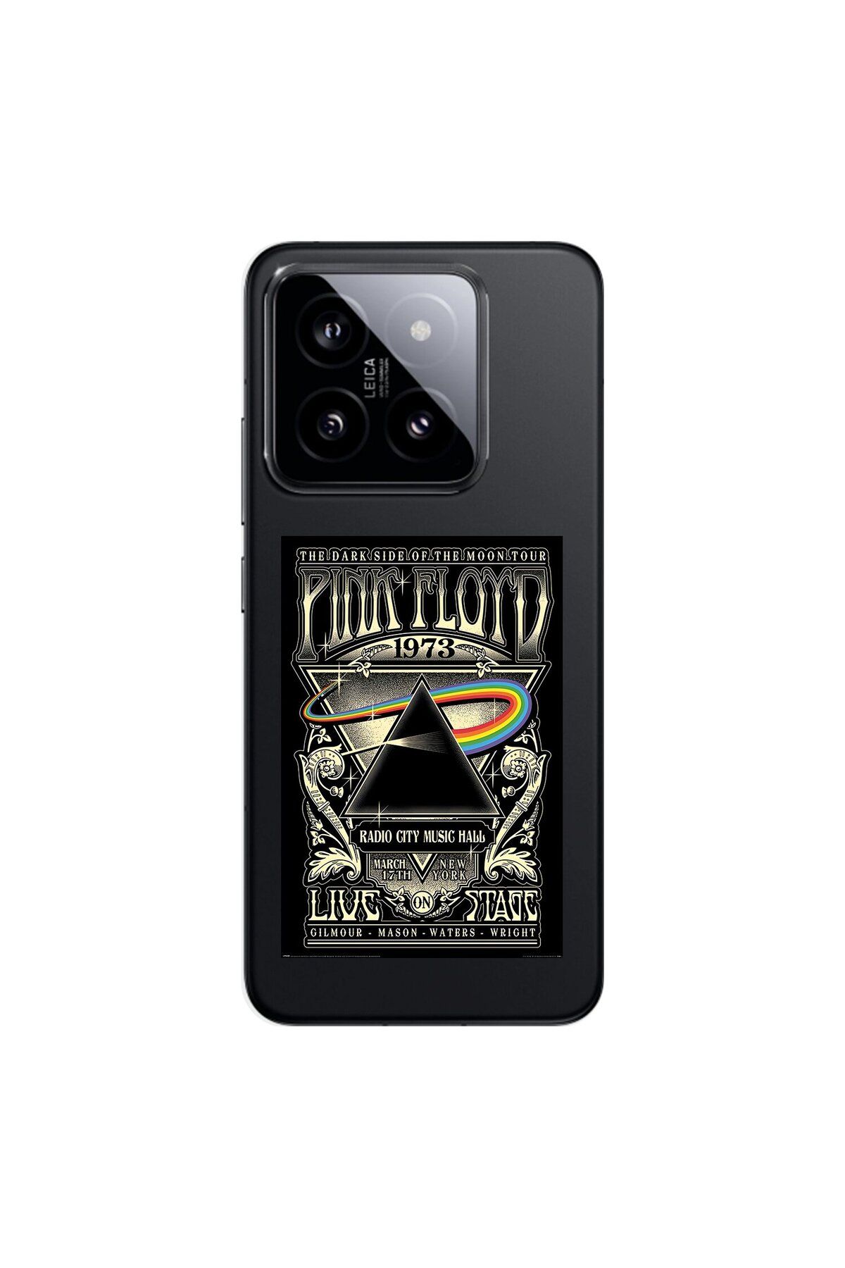 Dali Design Xiaomi Mi 14 Pro Uyumlu Şeffaf Kılıf Pink Floyd Tasarımlı