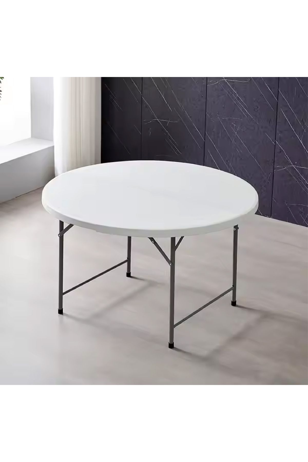 rexa-Regular bench table fold in half round table 1