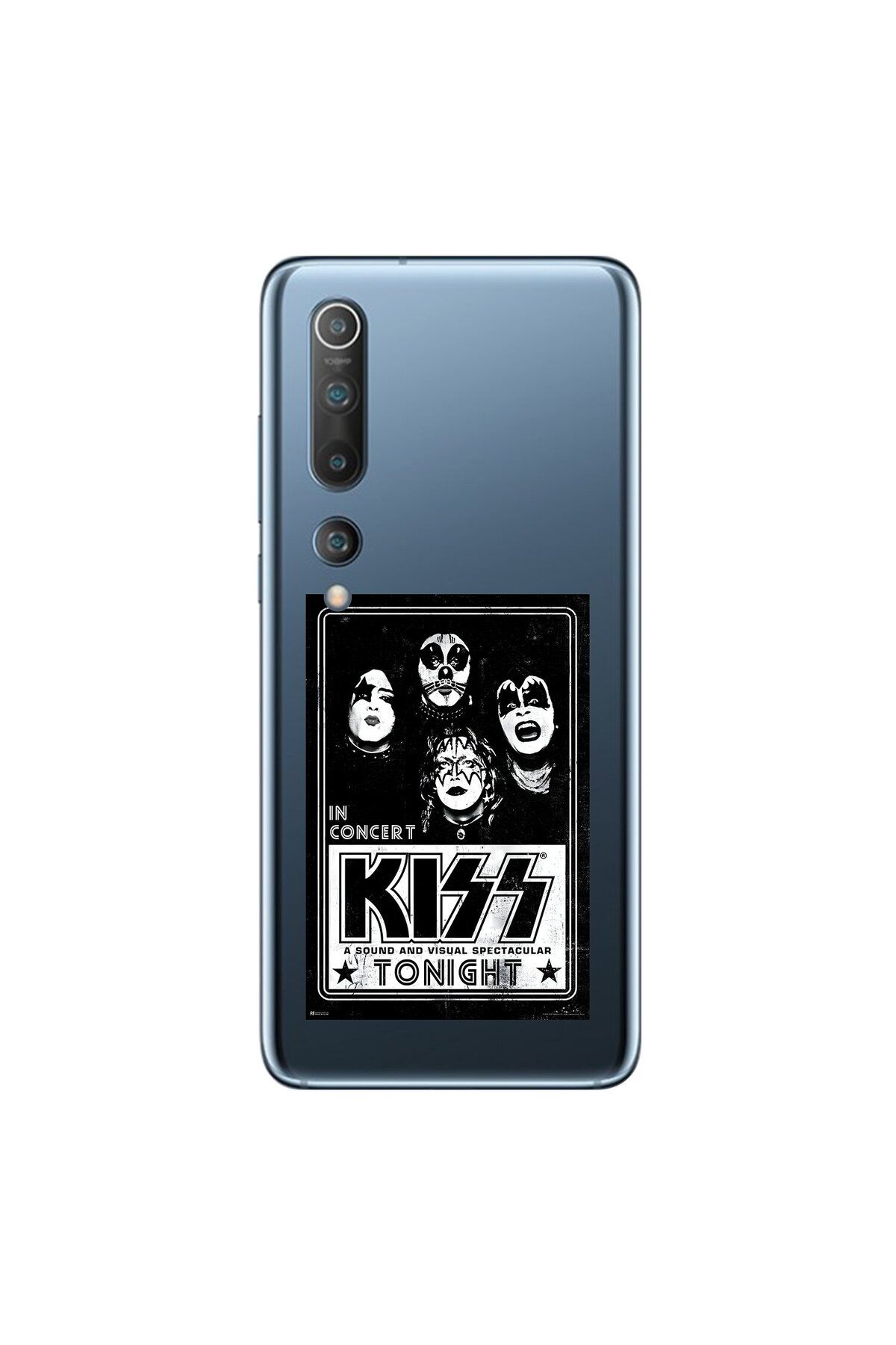 Dali Design Xiaomi Mi 10 Uyumlu Şeffaf Kılıf KiSS Tasarımlı